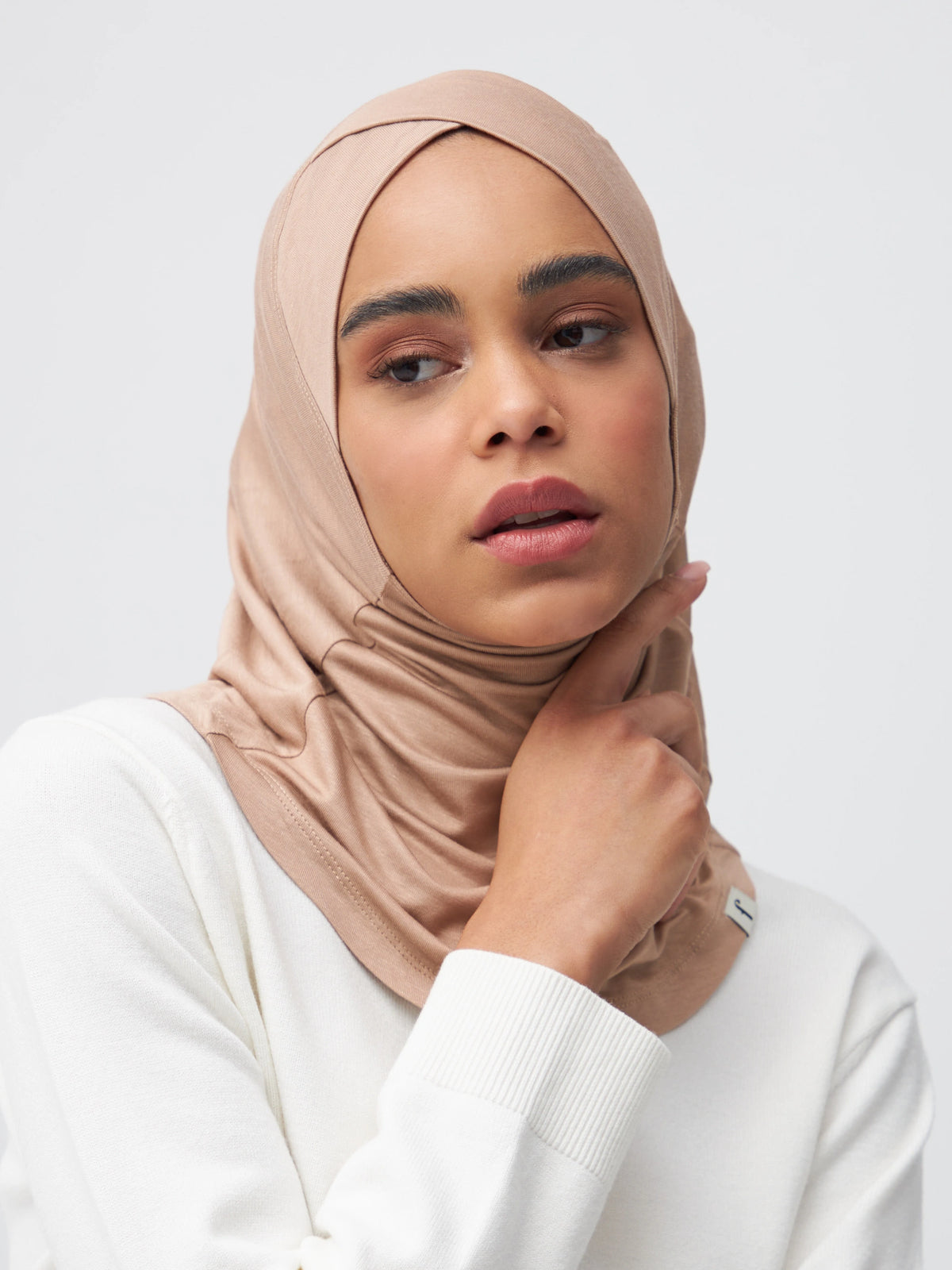 Relaxed Full Cover Underscarf - Warm Taupe