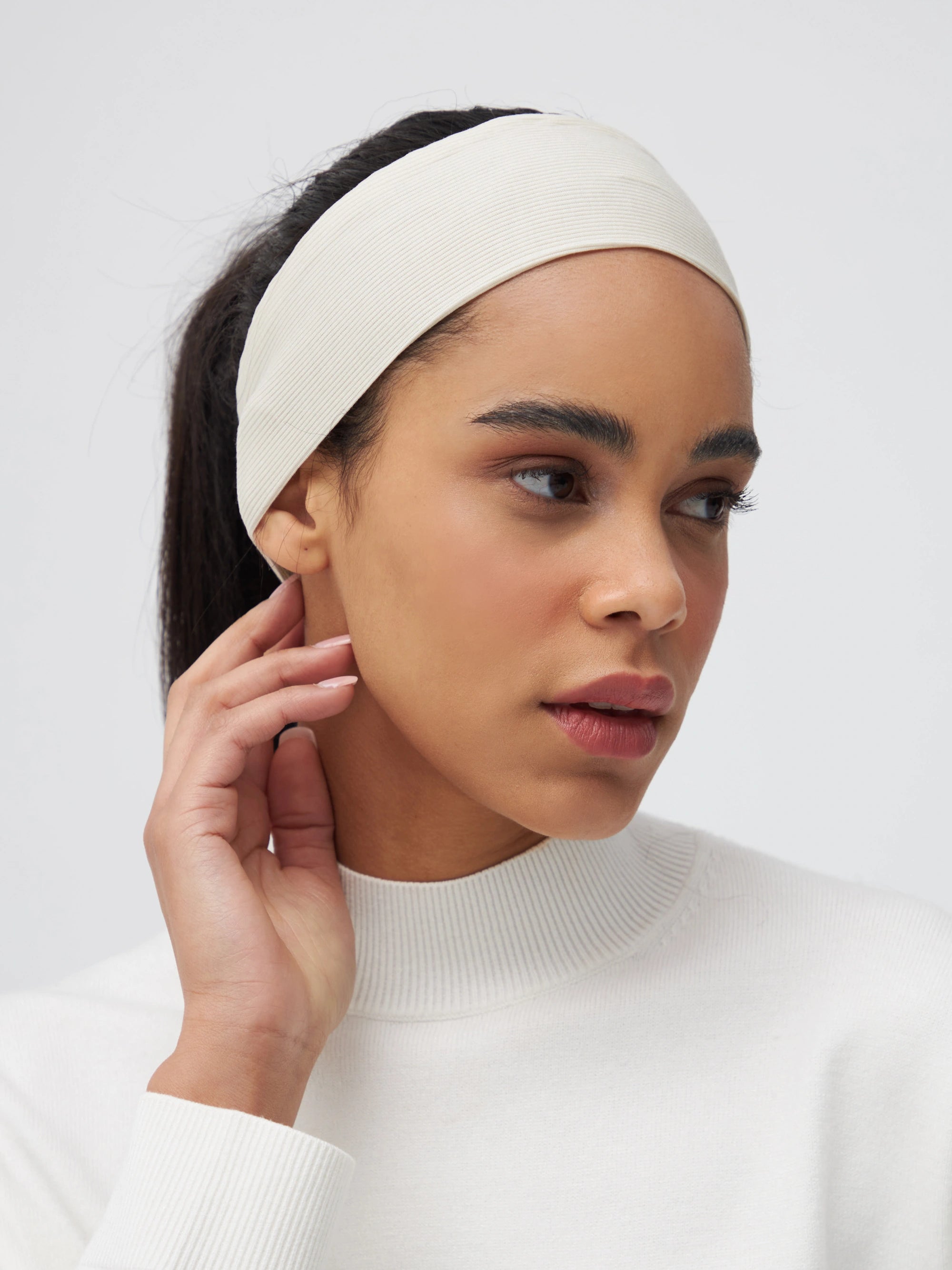Bandana Ribbed - White Pearl