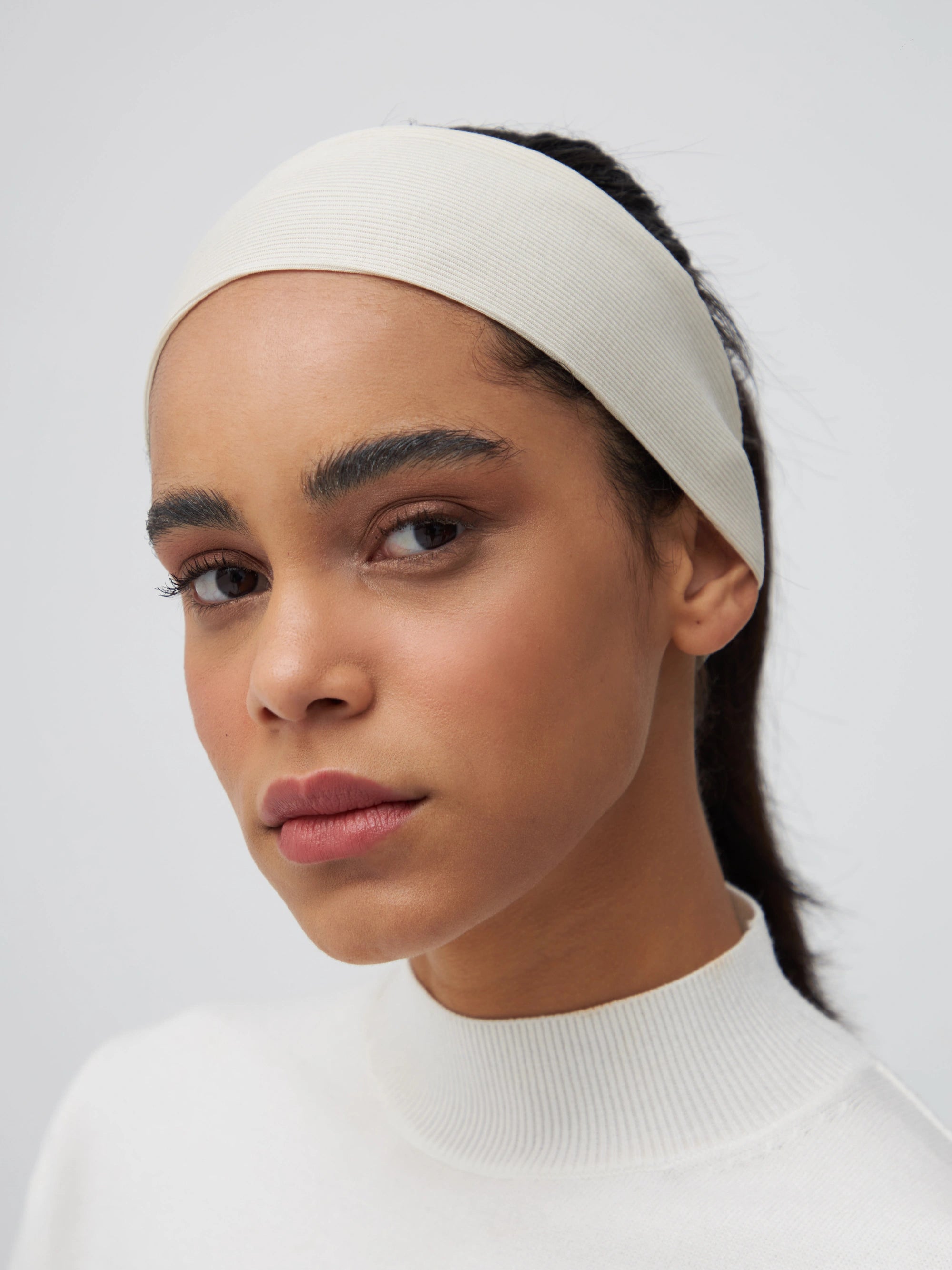 Bandana Ribbed - White Pearl