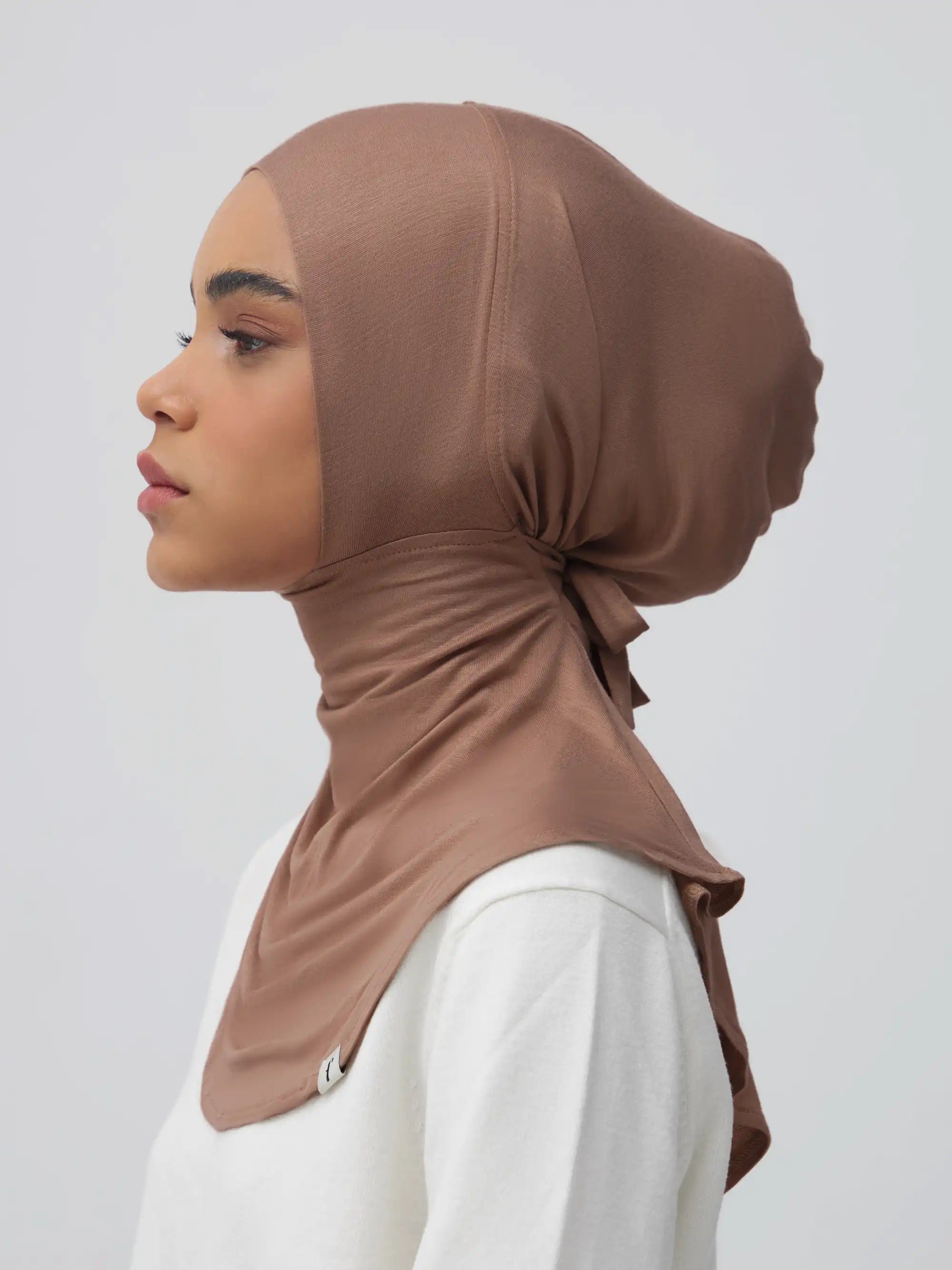 Tie Back Full Cover Underscarf - Mocha Mousse