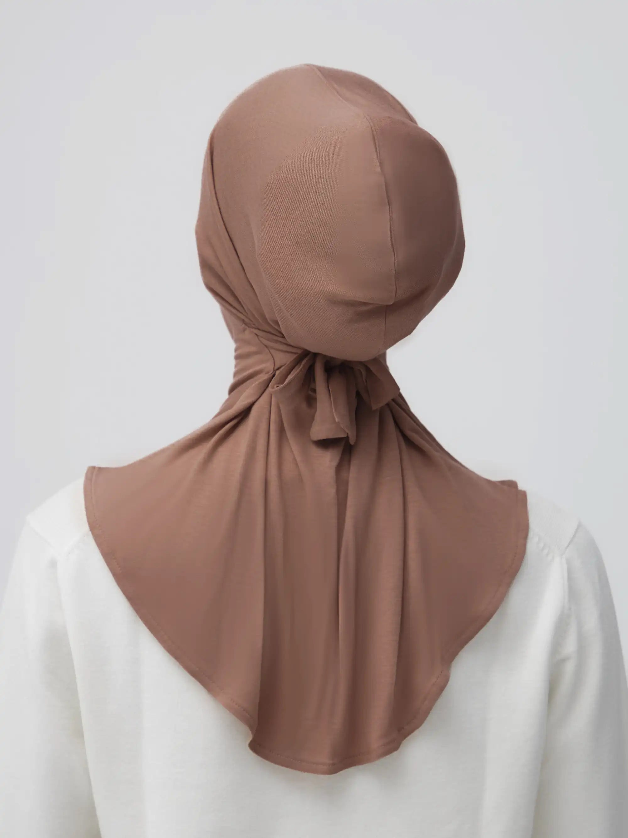 Tie Back Full Cover Underscarf - Mocha Mousse