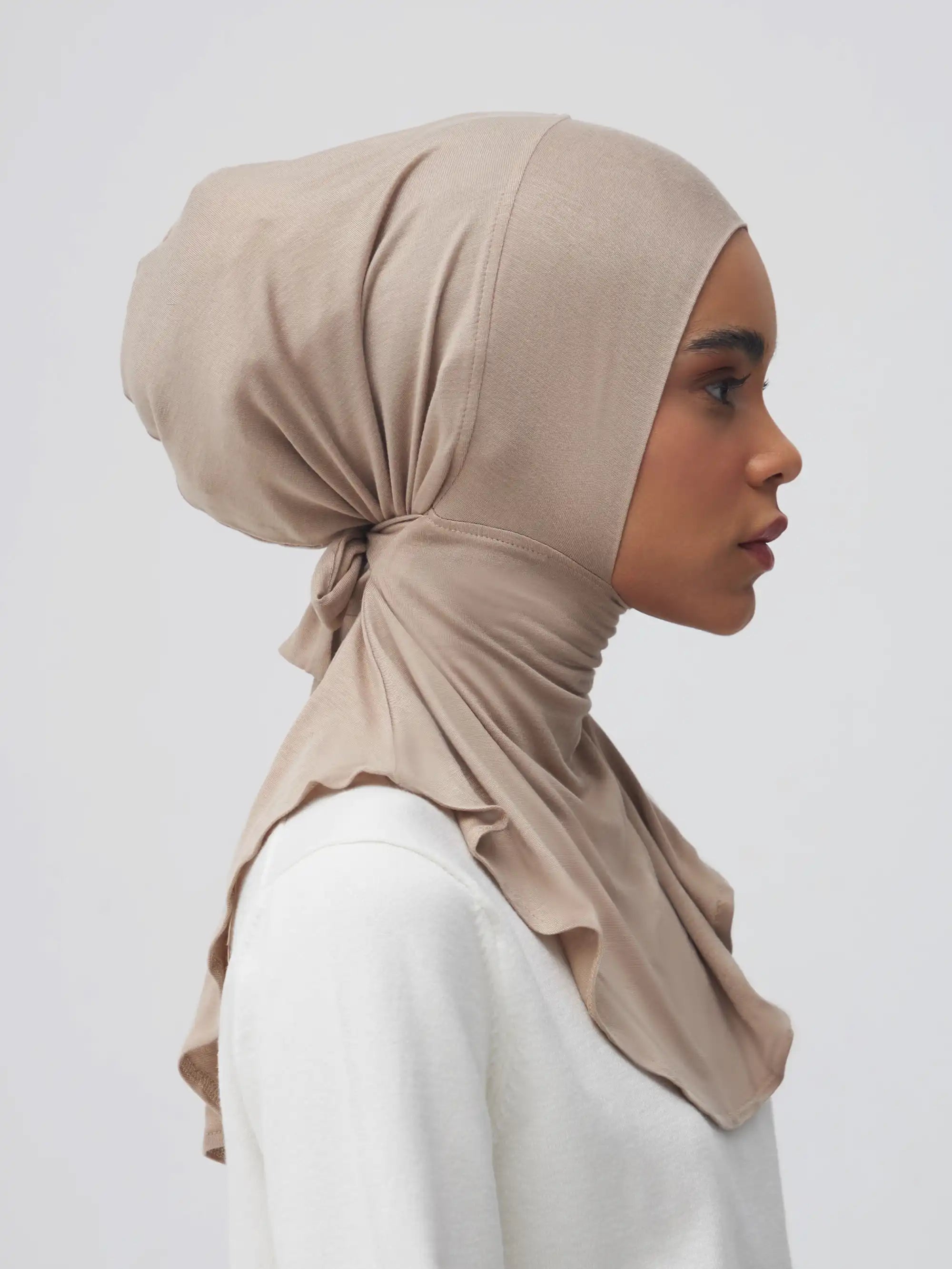 Tie Back Full Cover Underscarf - Warm Sand