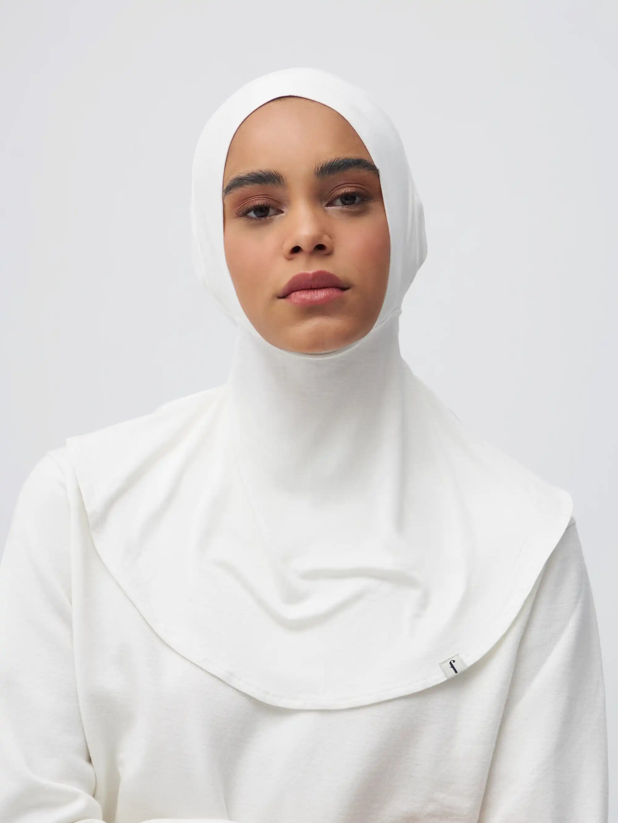 Tie Back Full Cover Underscarf - Ivory