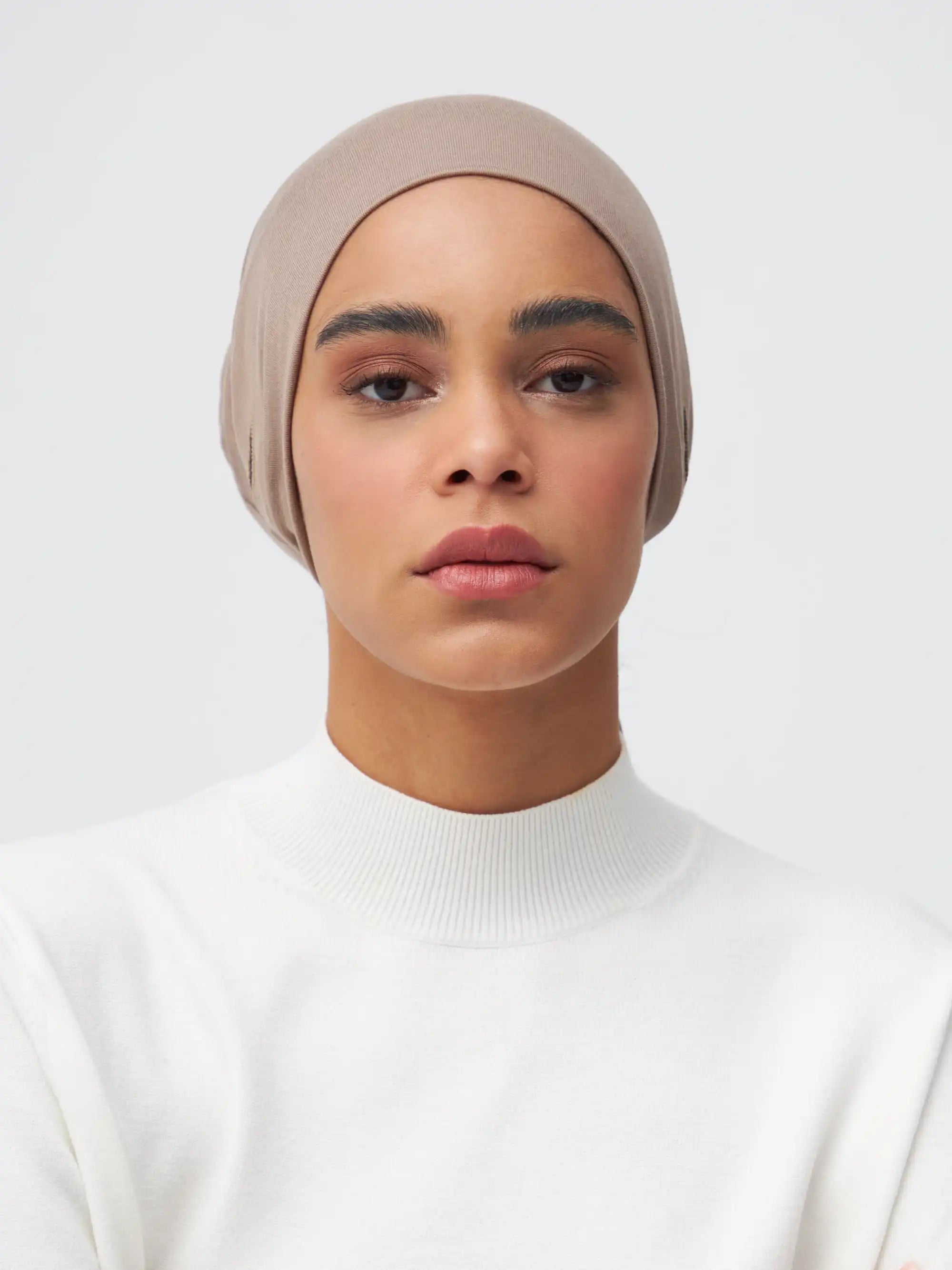 Slit Tie Back Underscarf - Warm Sand