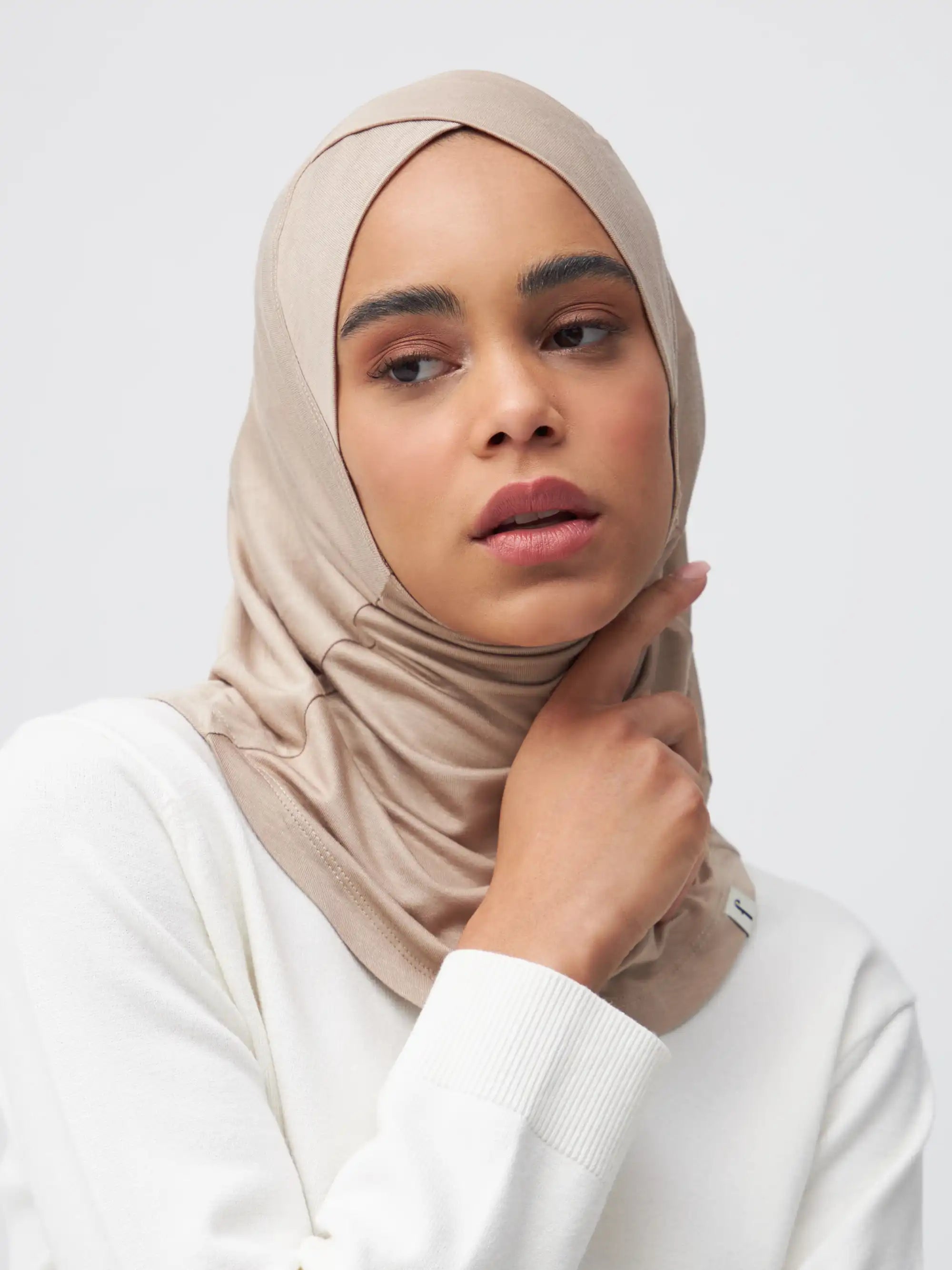 Relaxed Full Cover Underscarf - Warm Sand