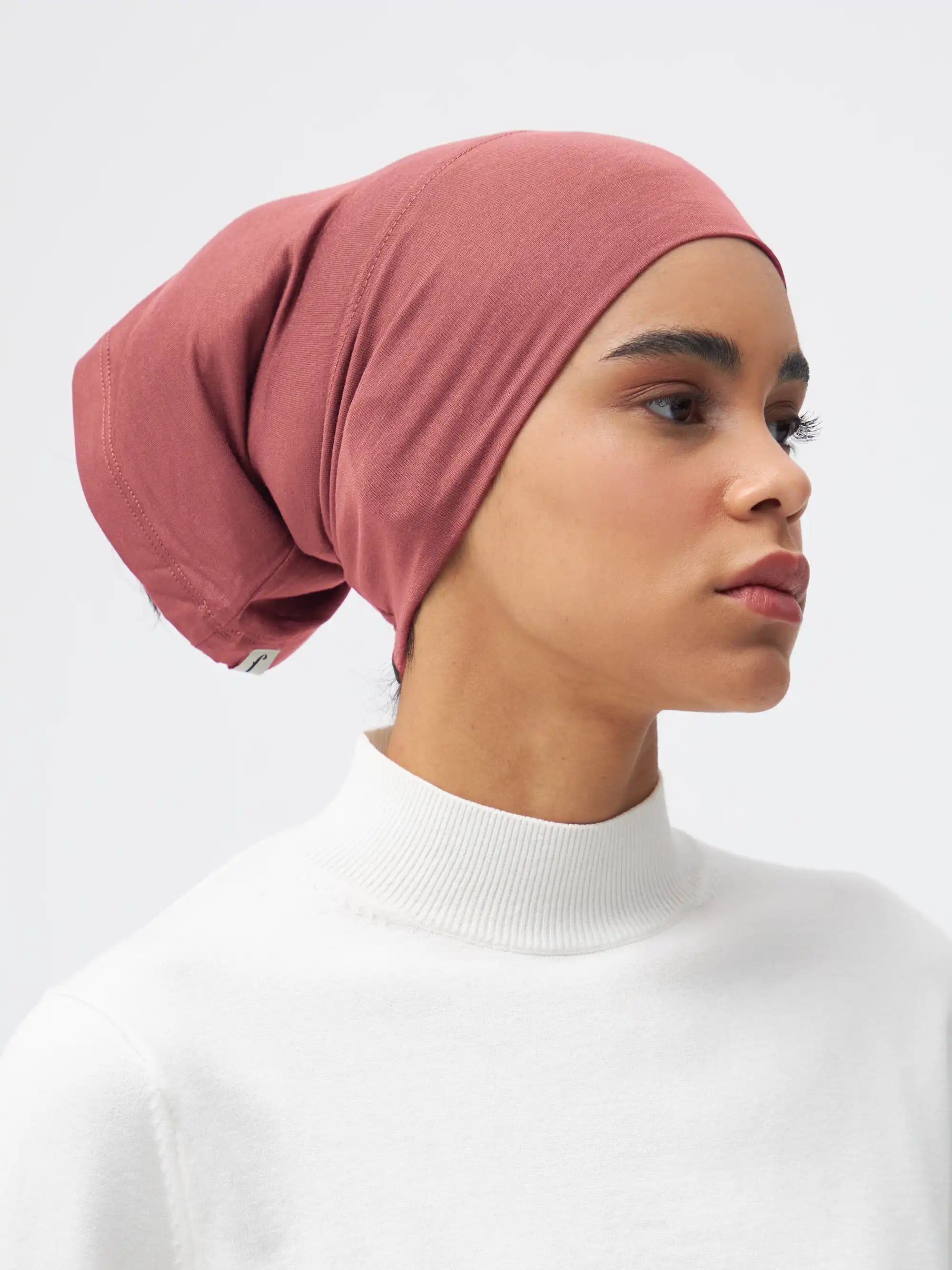 Tube Underscarf - Garnet Rose