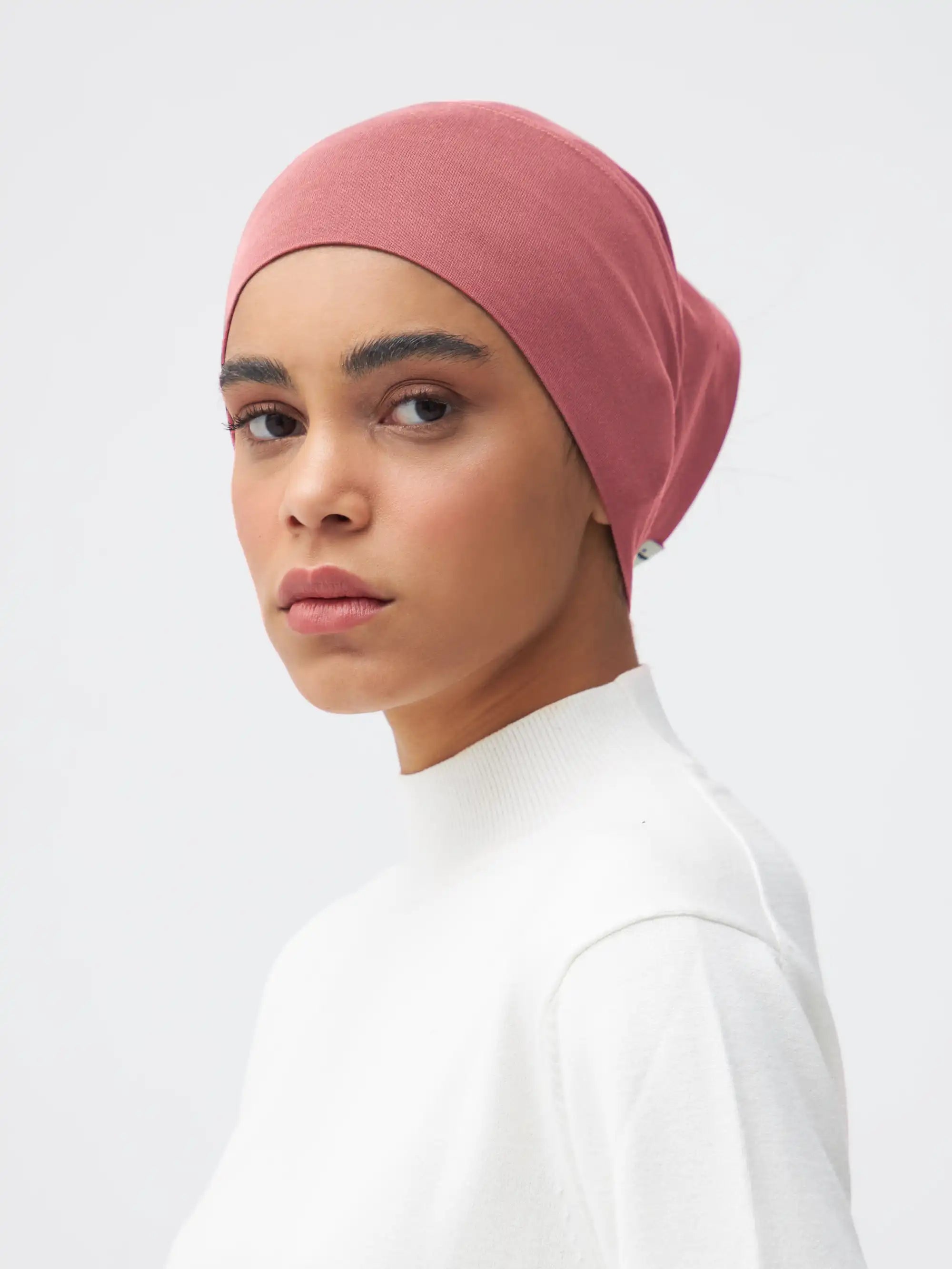 Tube Underscarf - Garnet Rose