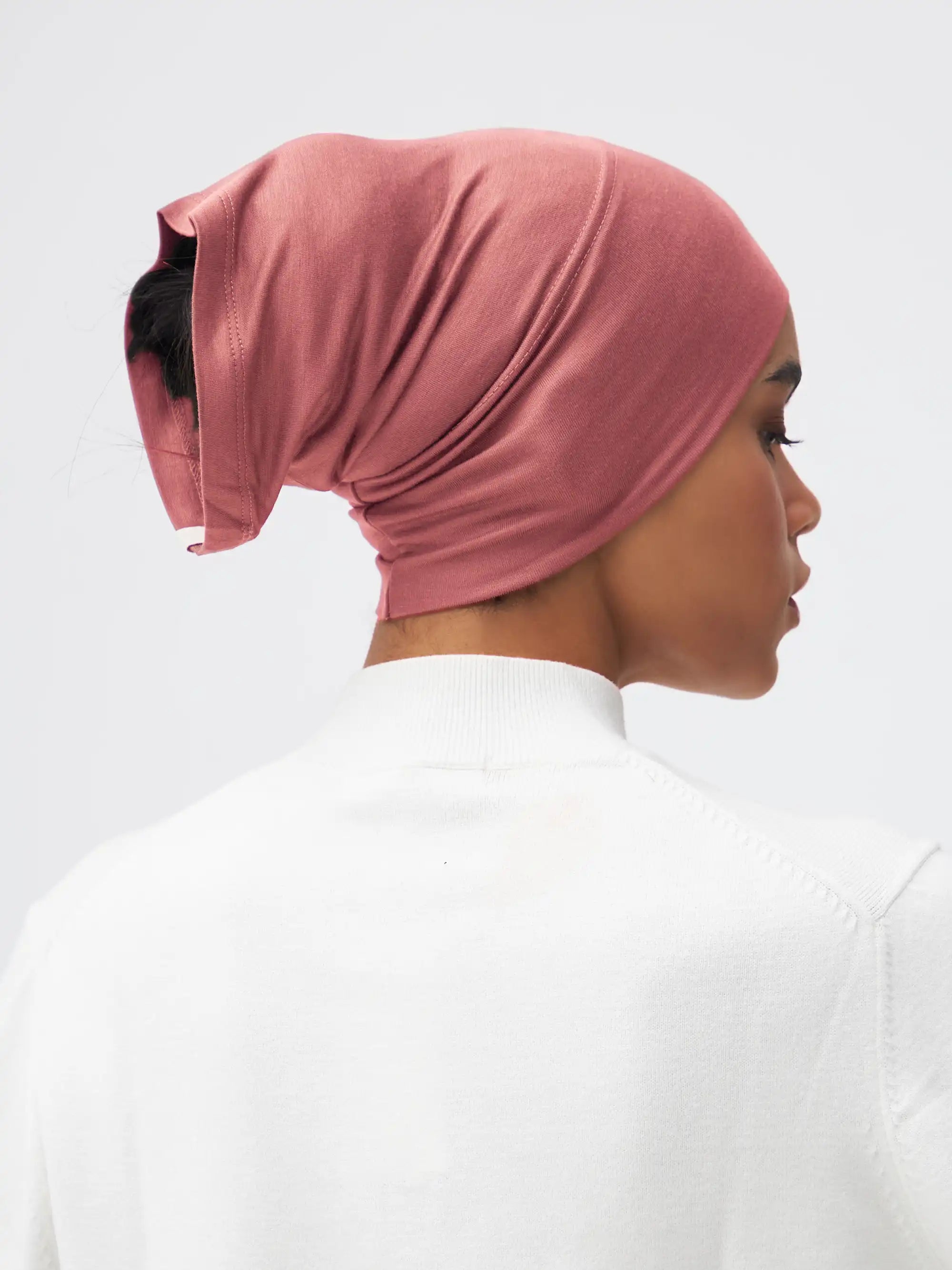 Tube Underscarf - Garnet Rose