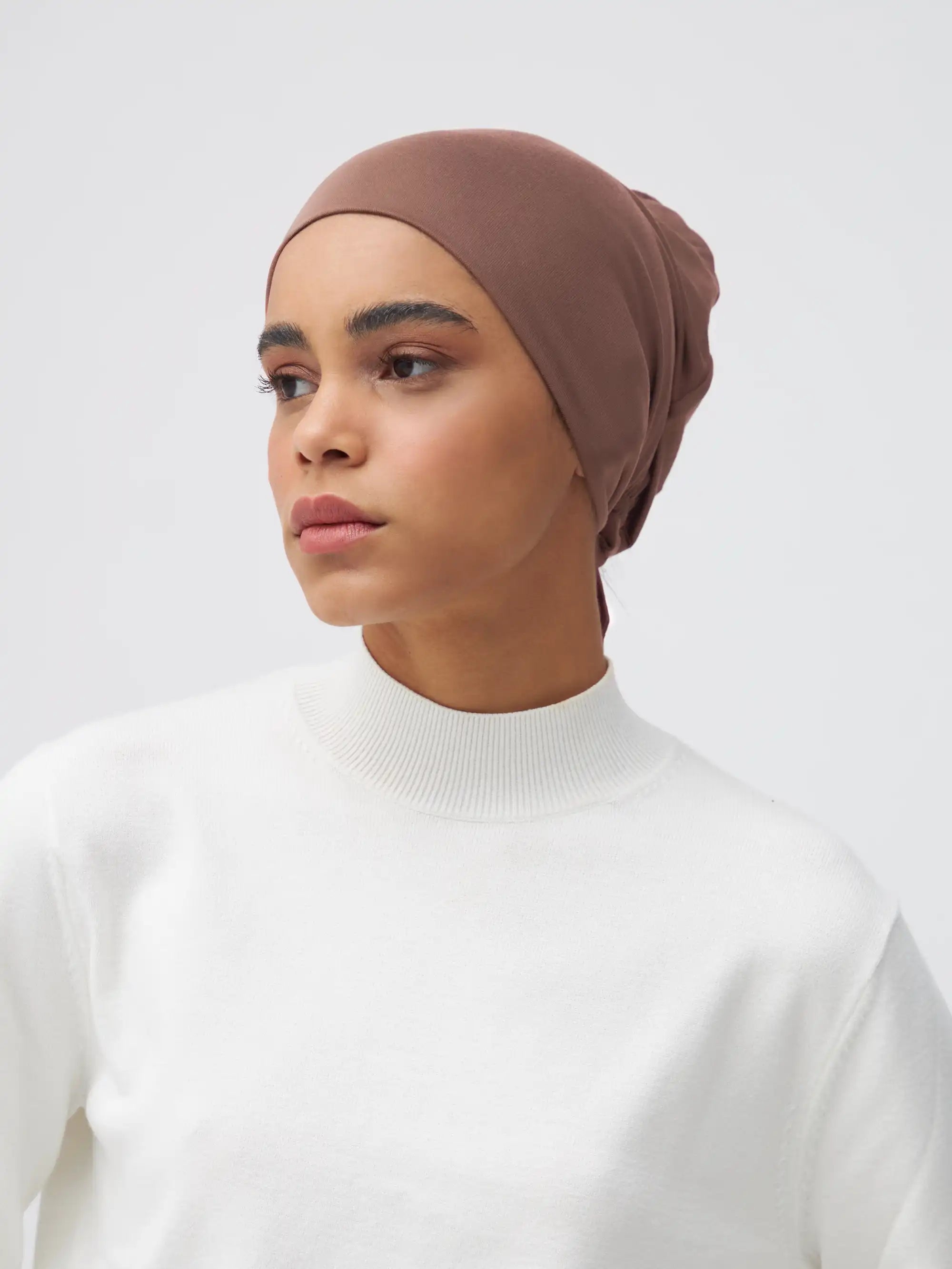 Tie Back Underscarf - Mocha Mousse
