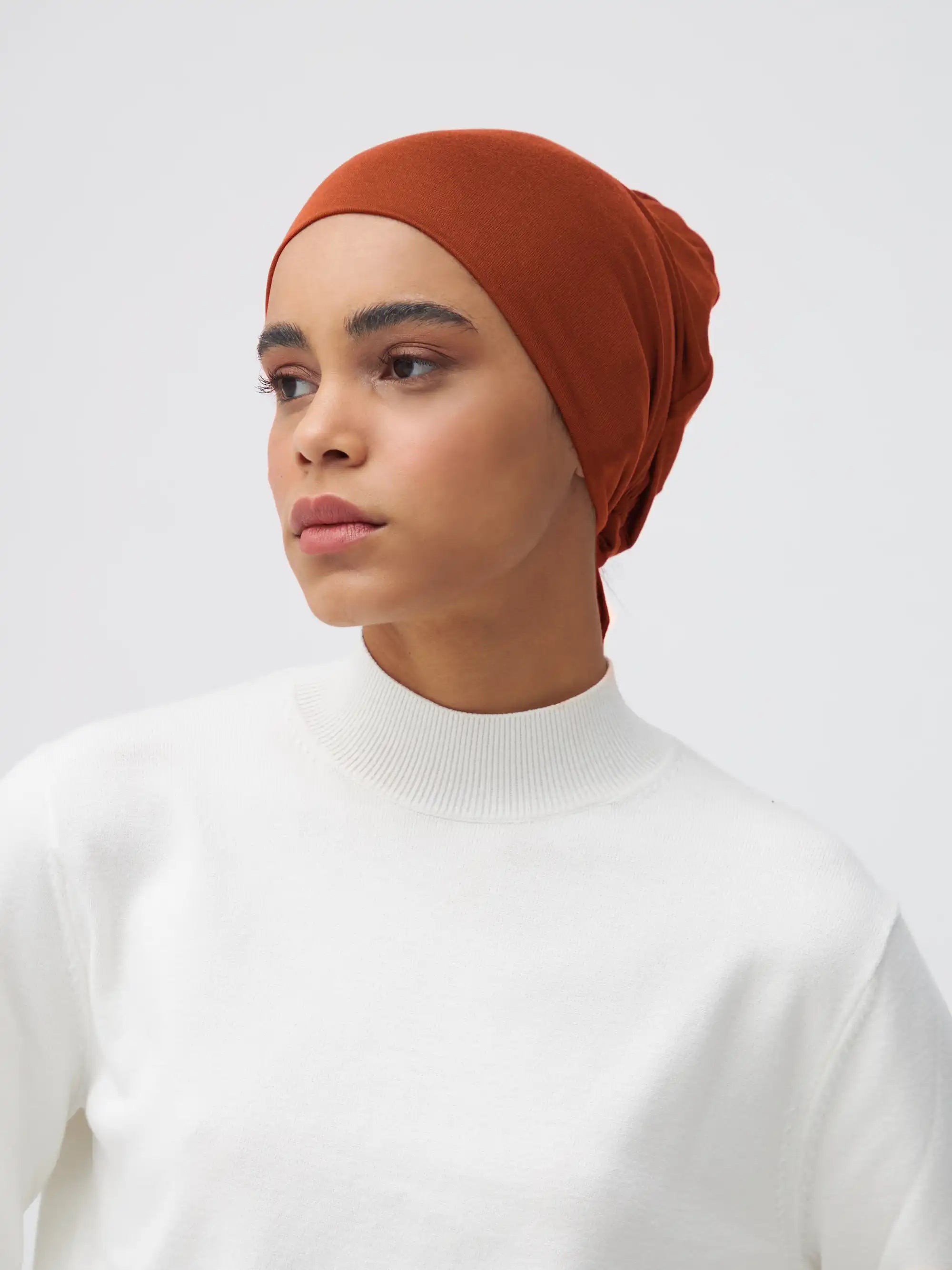 Tie Back Underscarf - Burnt Orange