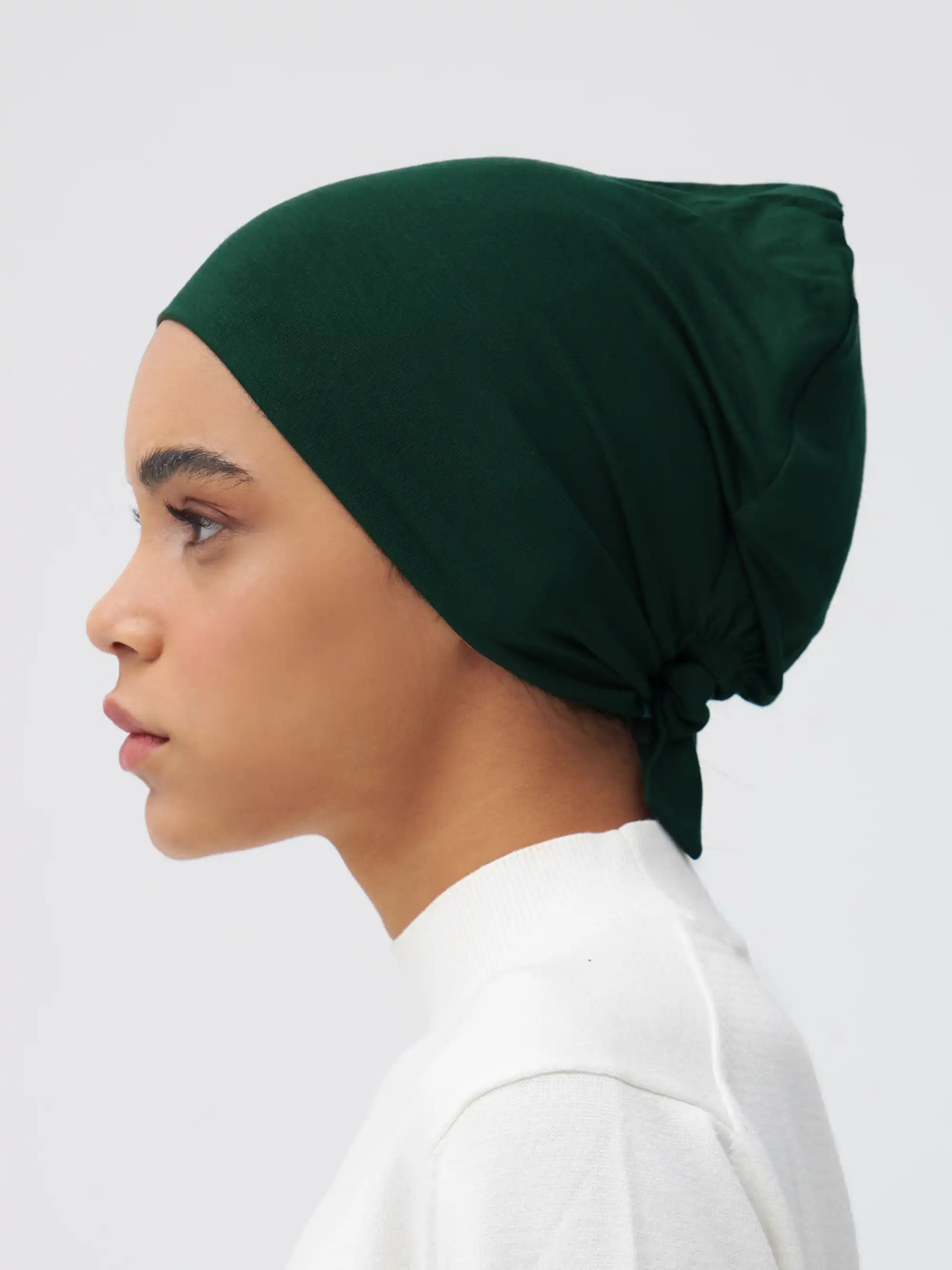 Tie Back Underscarf - Pine Green