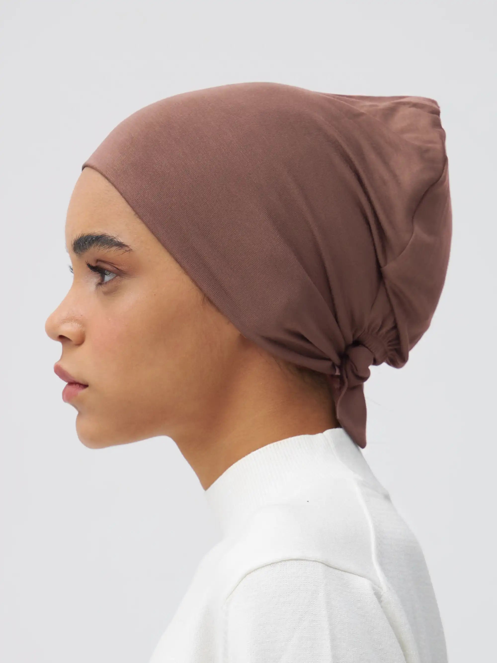 Tie Back Underscarf - Mocha Mousse