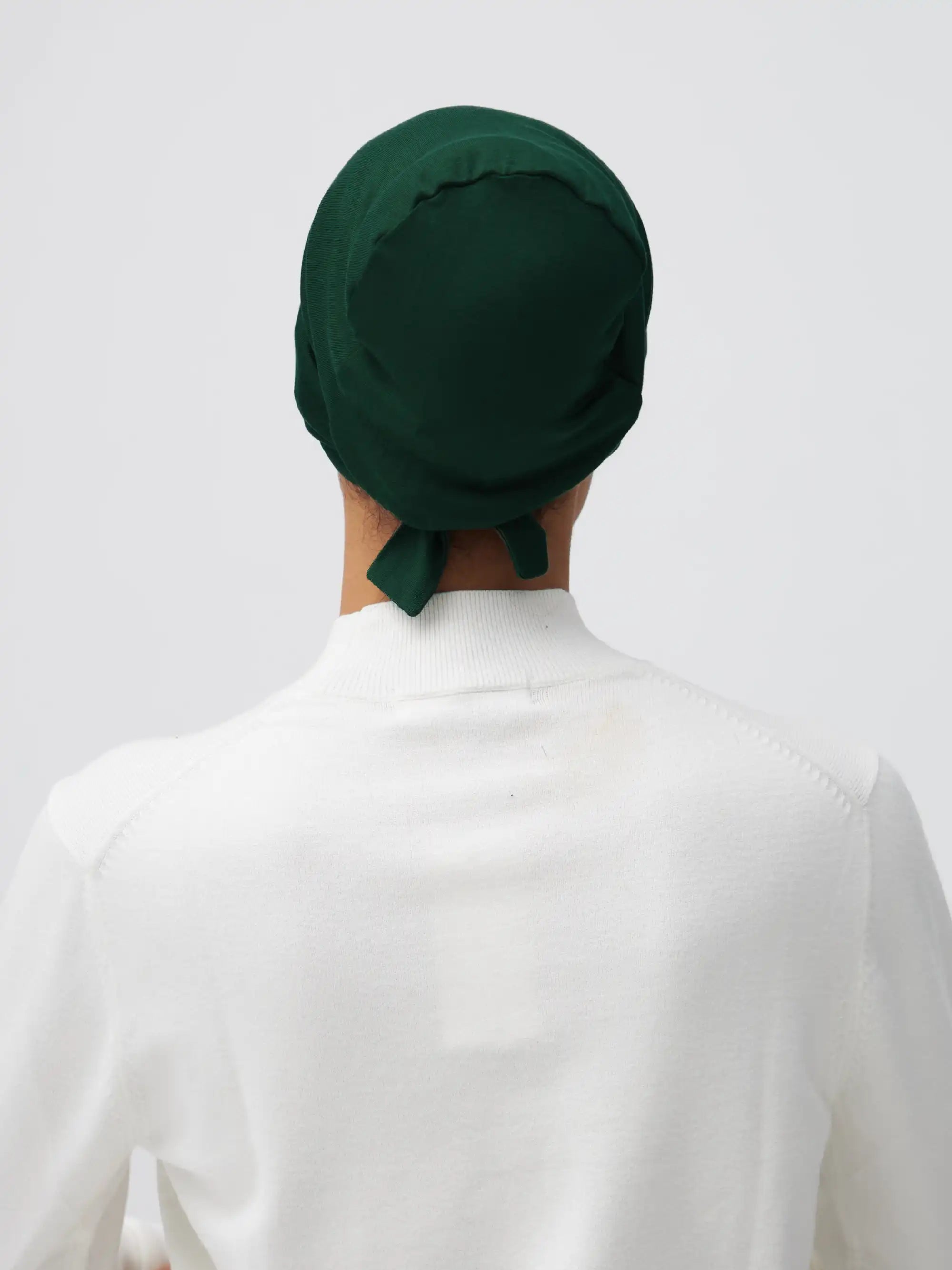 Tie Back Underscarf - Pine Green