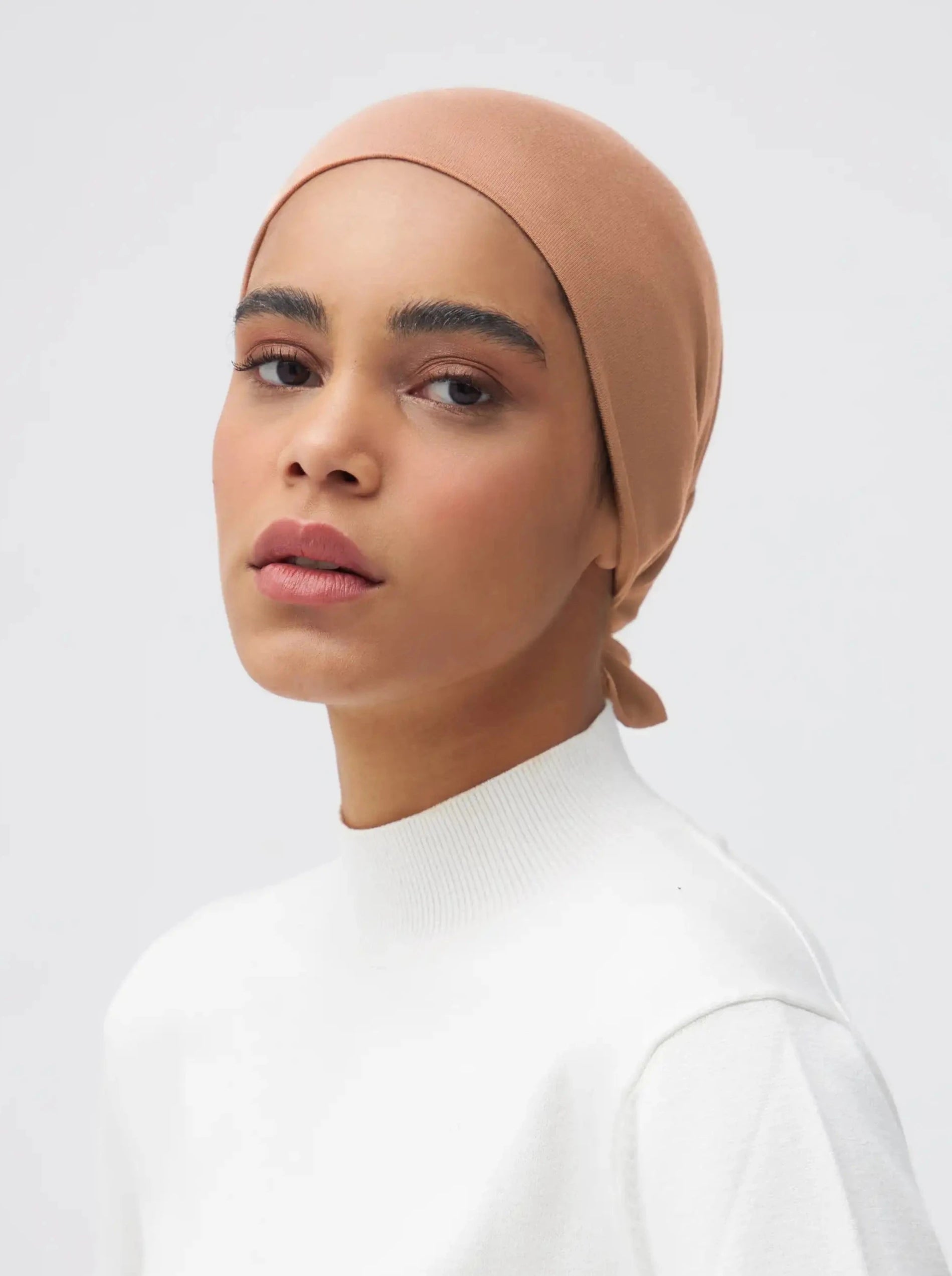 Tie Back Underscarf - Warm Taupe