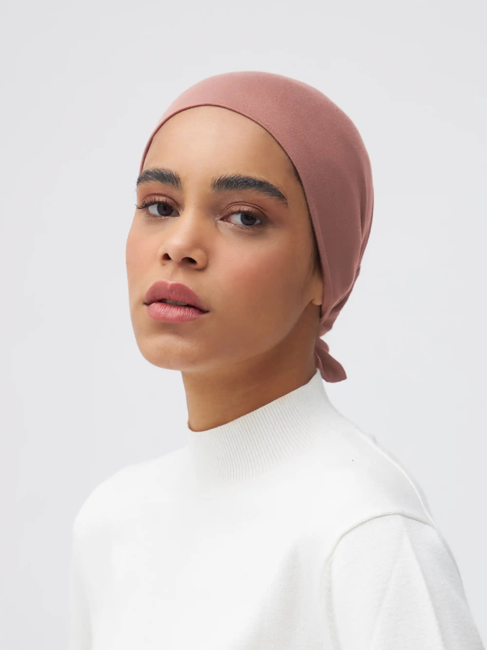 Tie Back Underscarf - Dusty Rose