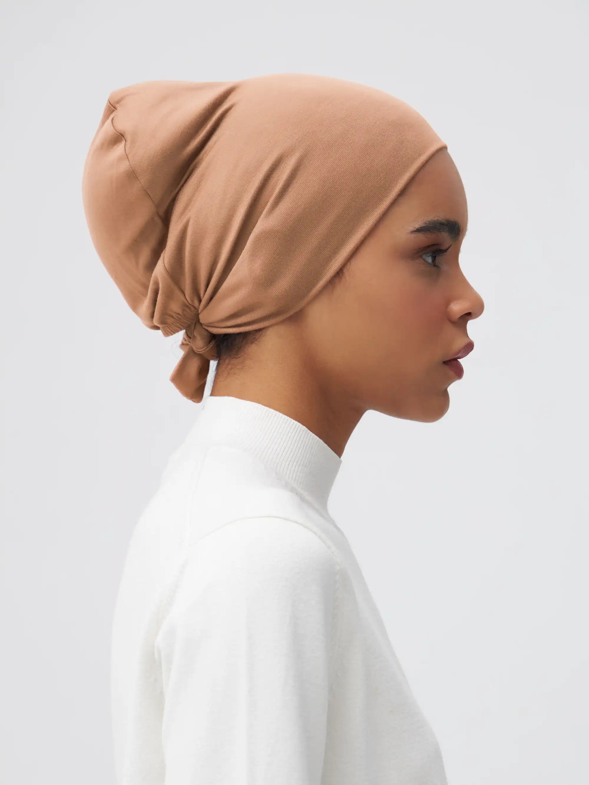 Tie Back Underscarf - Warm Taupe