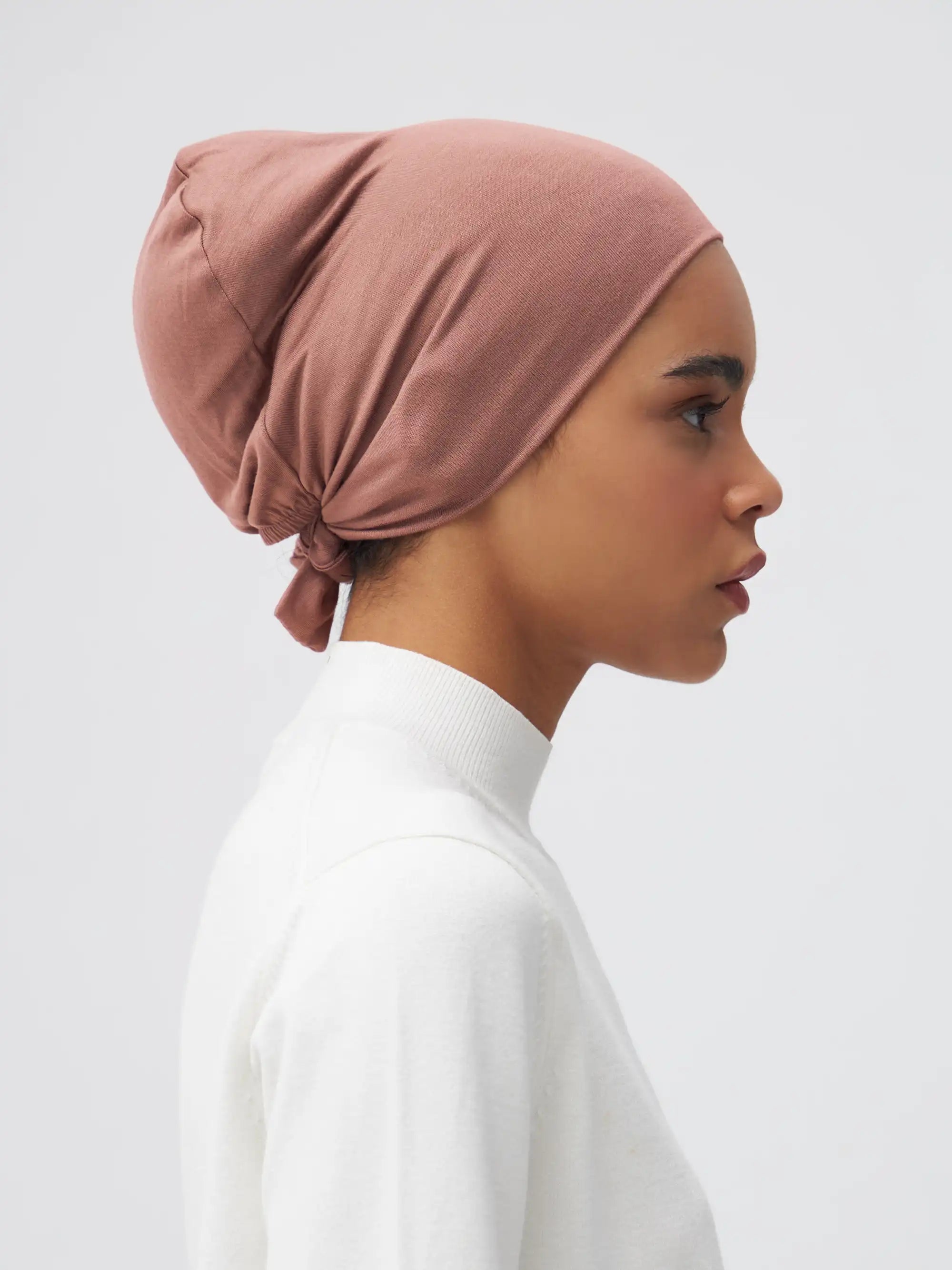 Tie Back Underscarf - Dusty Rose