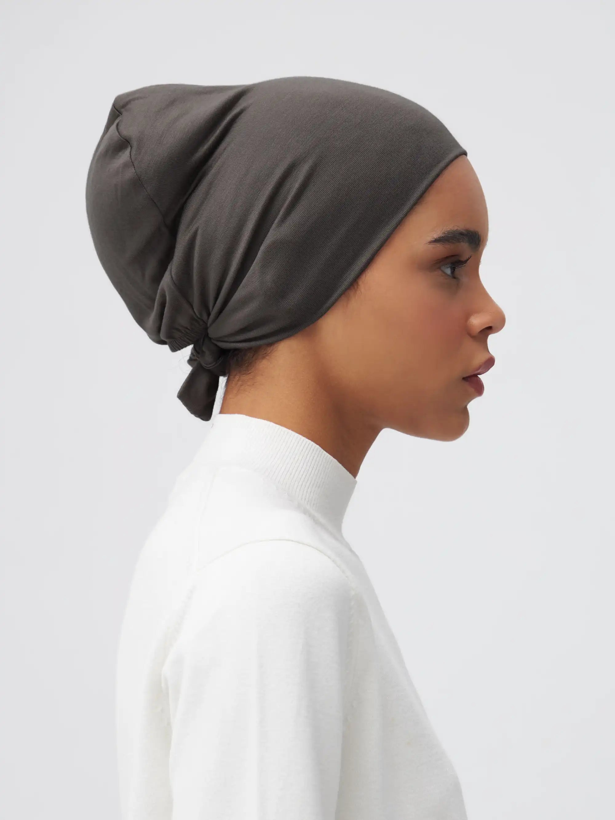 Tie Back Underscarf - Dark Grey