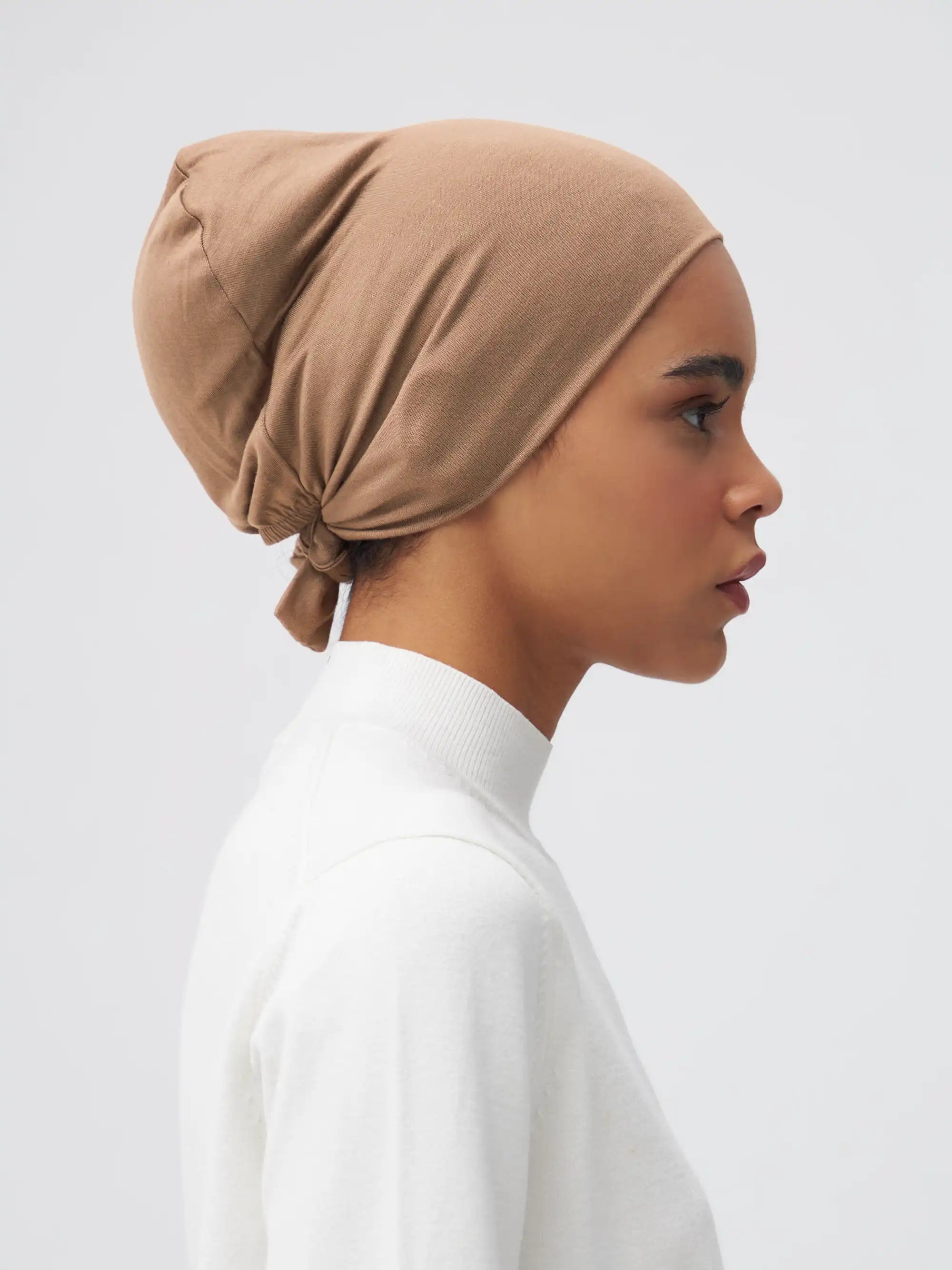 Tie Back Underscarf - Tan