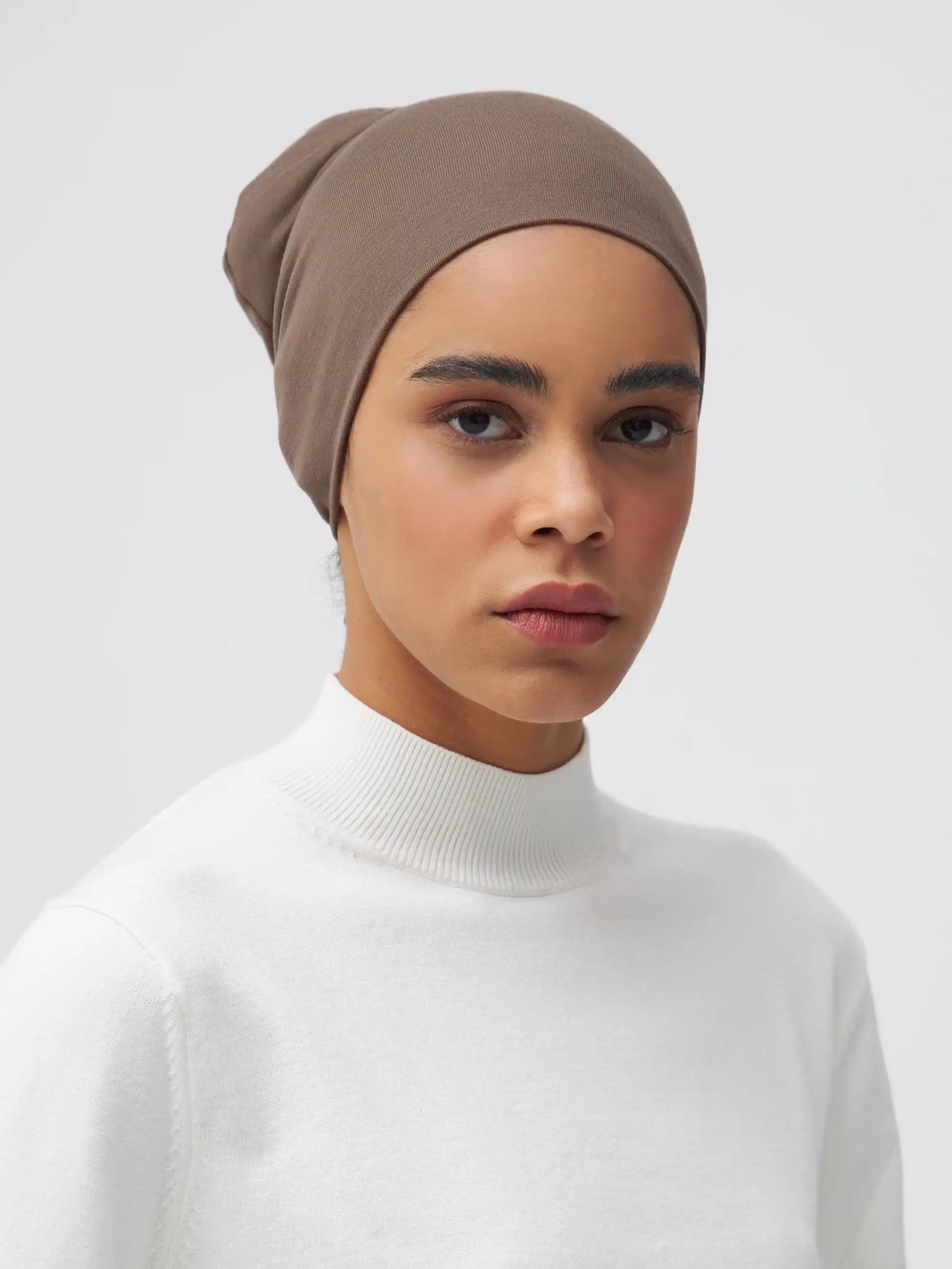 Tie Back Underscarf - Desert Taupe