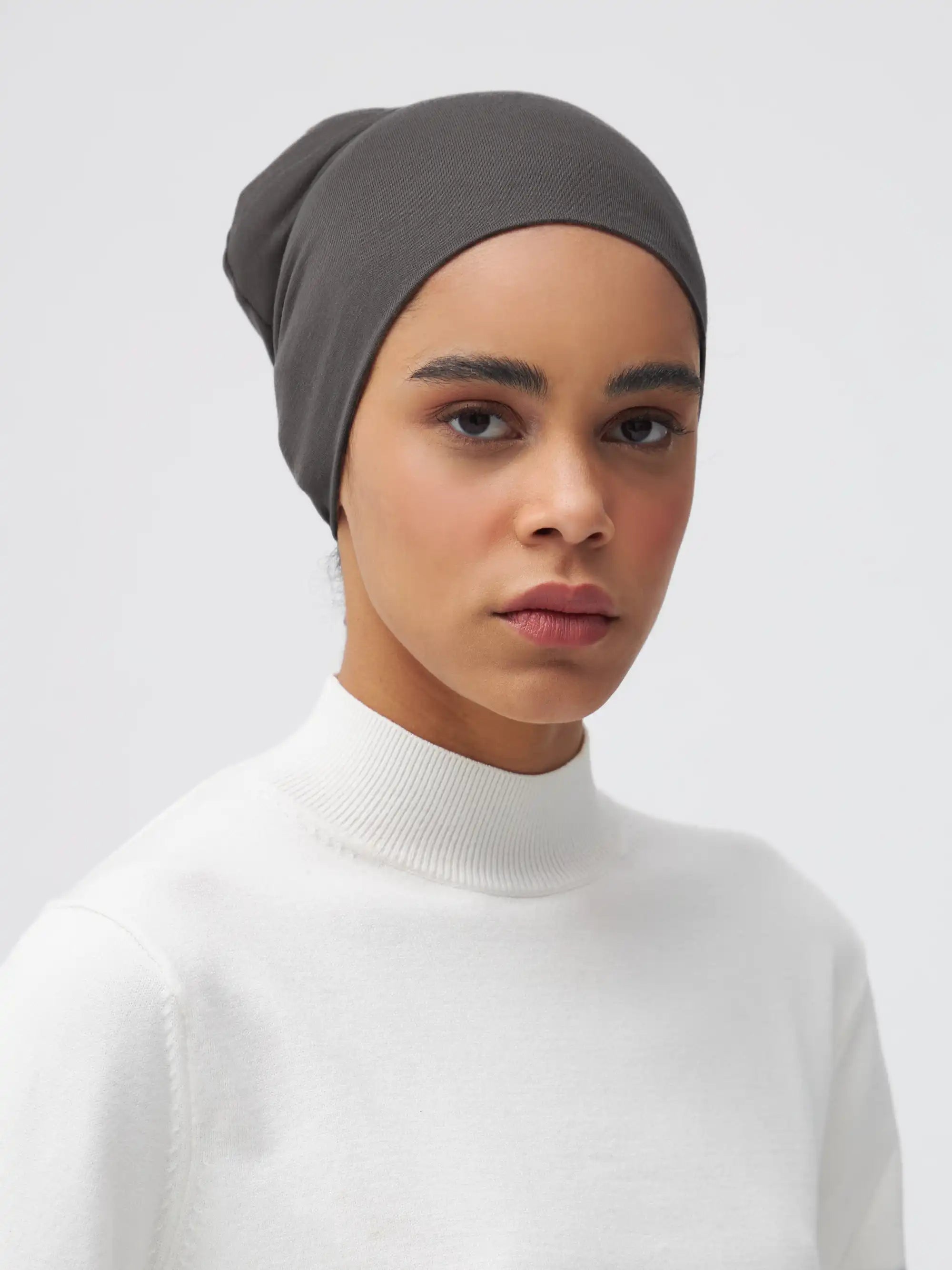 Tie Back Underscarf - Dark Grey