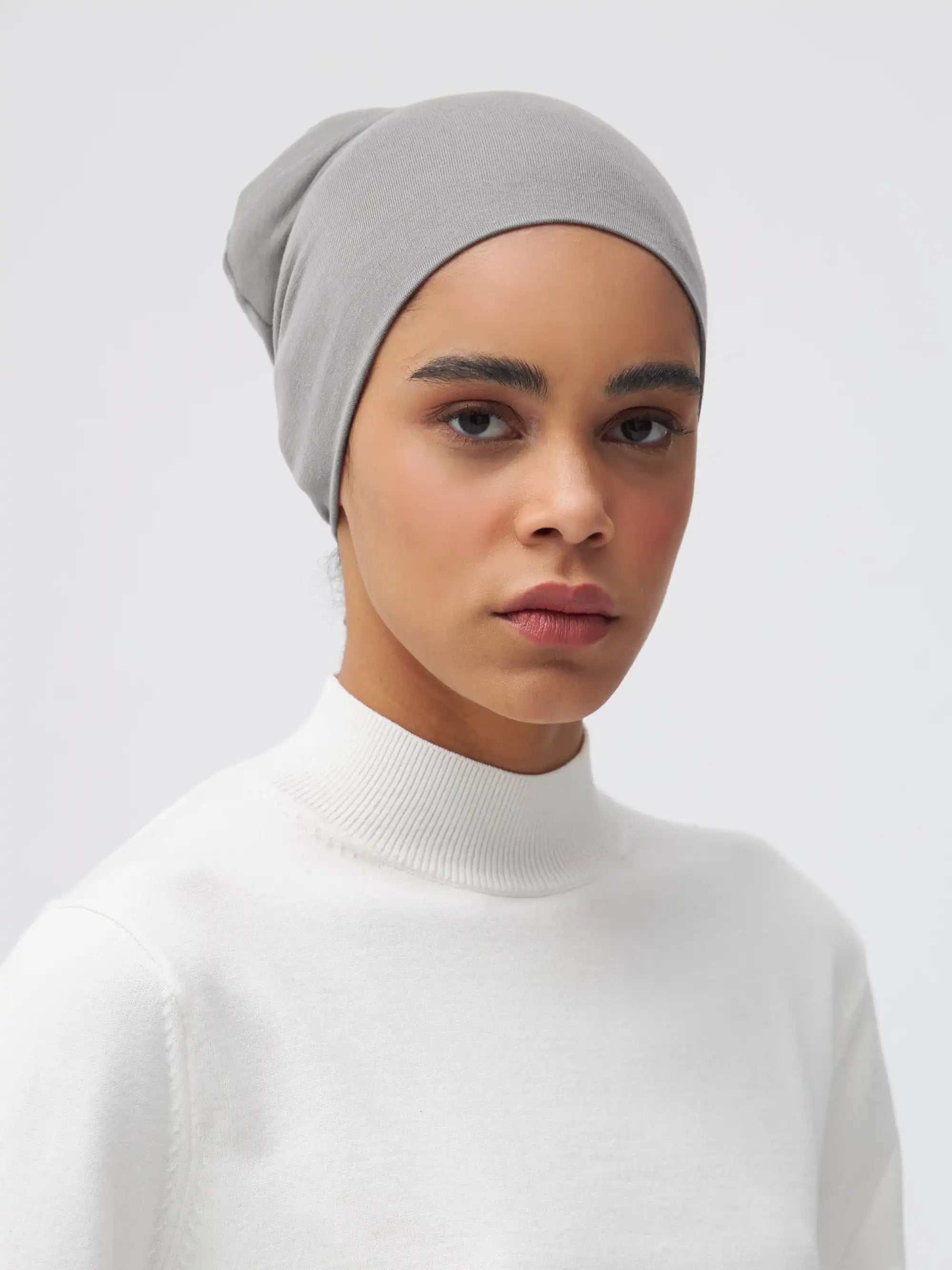Tie Back Underscarf - Gray Green