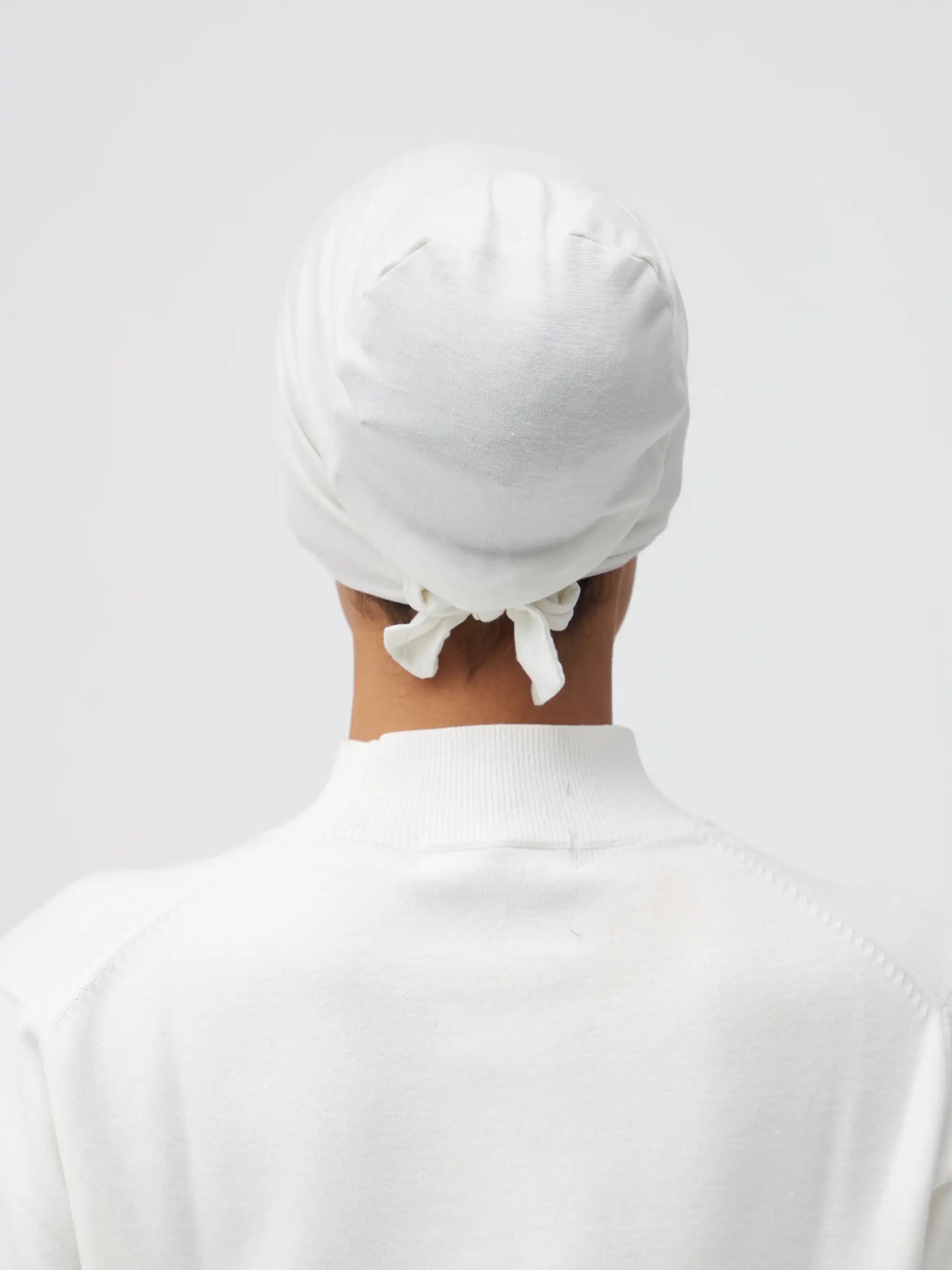 Tie Back Underscarf - Ivory