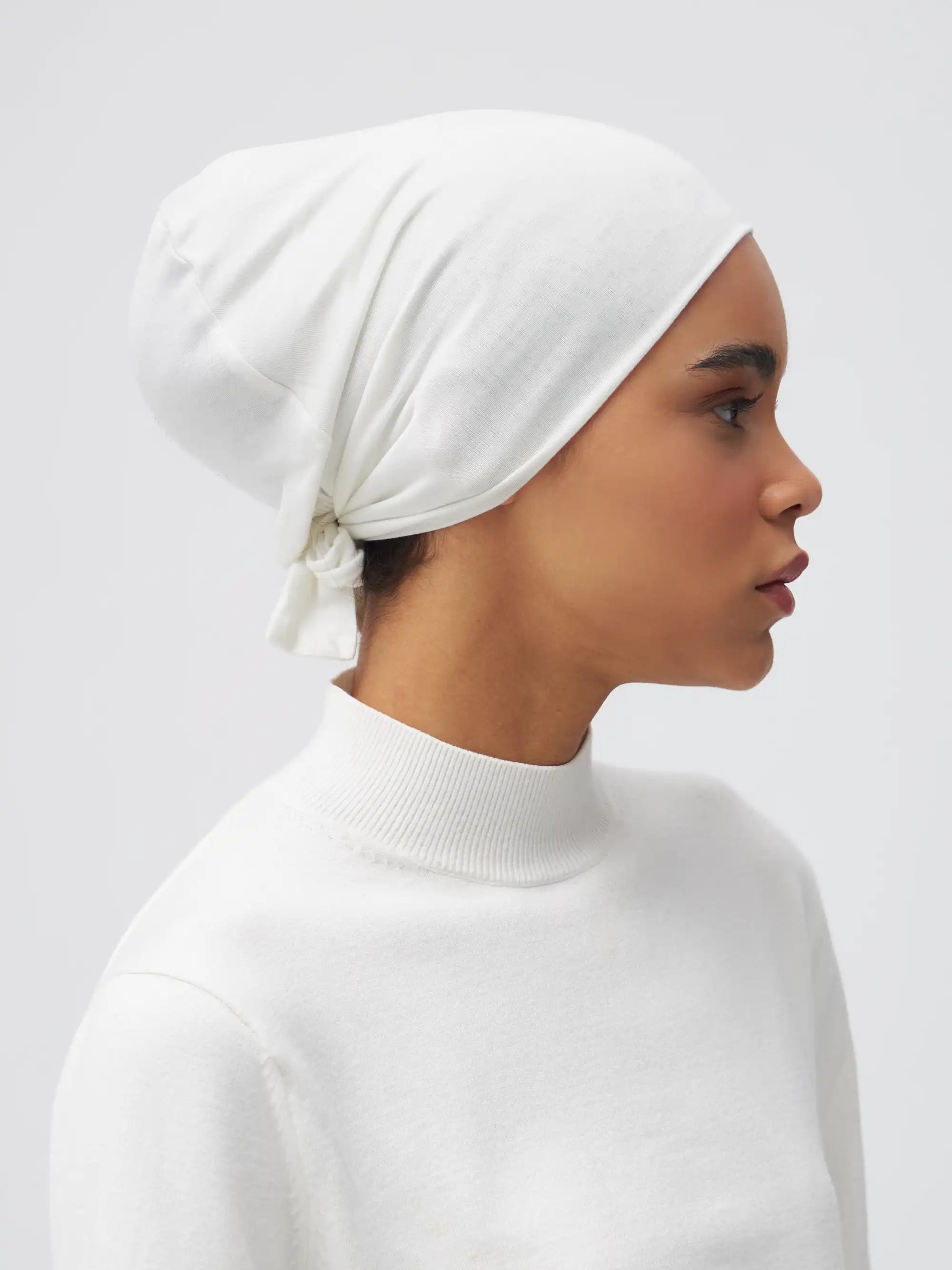 Tie Back Underscarf - Ivory