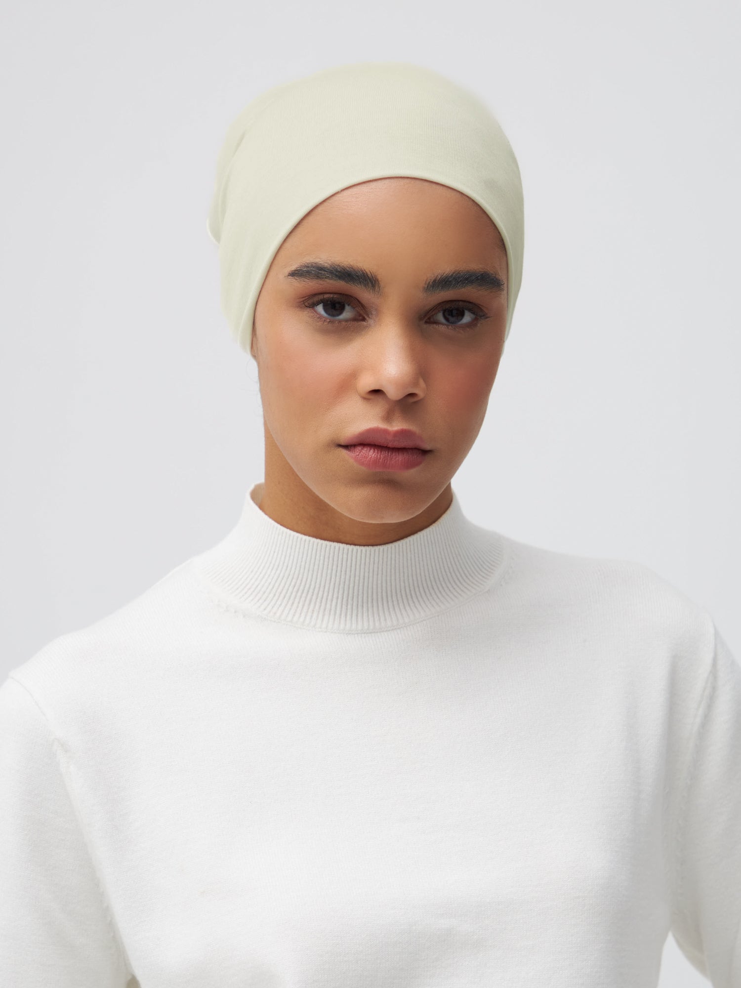 Tie Back Underscarf - Lime Cream