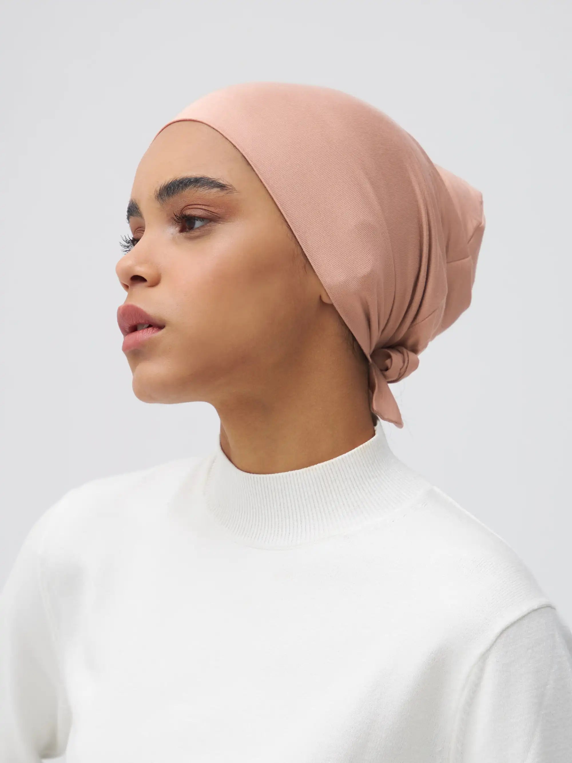 Tie Back Underscarf - Cream Pink