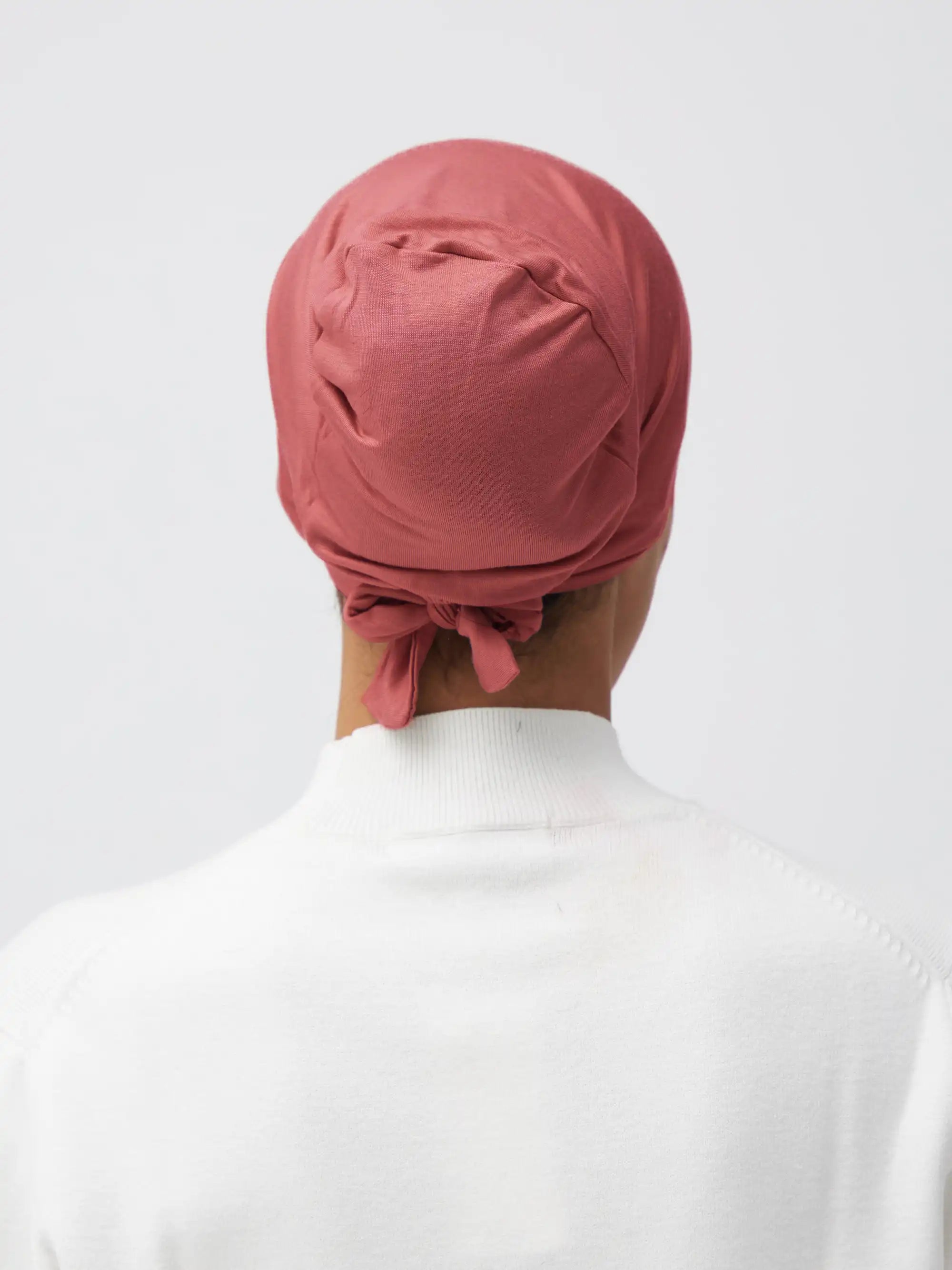 Tie Back Underscarf - Garnet Rose