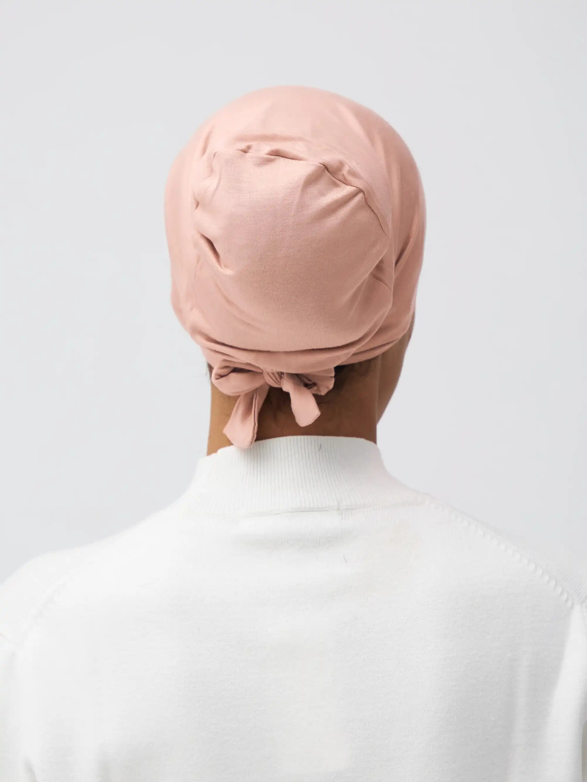 Tie Back Underscarf - Cream Pink