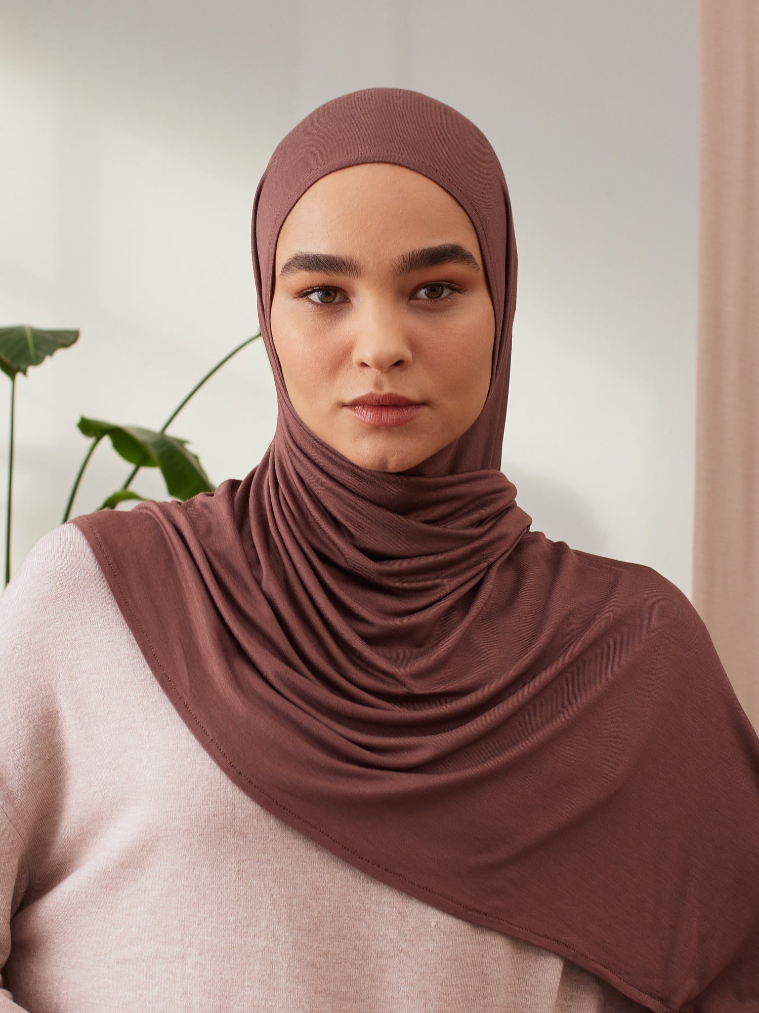 Instant Premium Jersey Hijabs - Cappucino