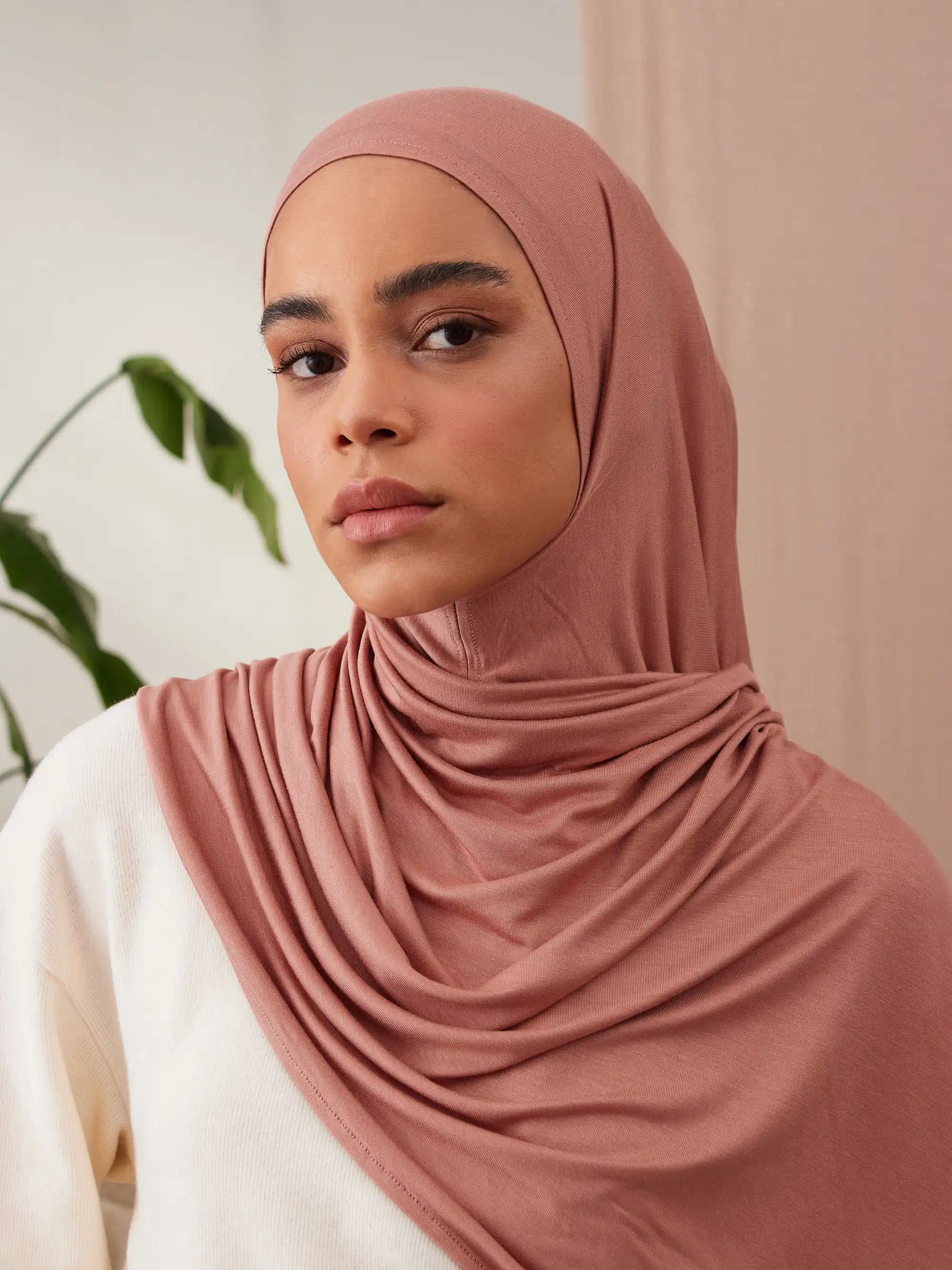 Instant Premium Jersey Hijabs - Terracotta