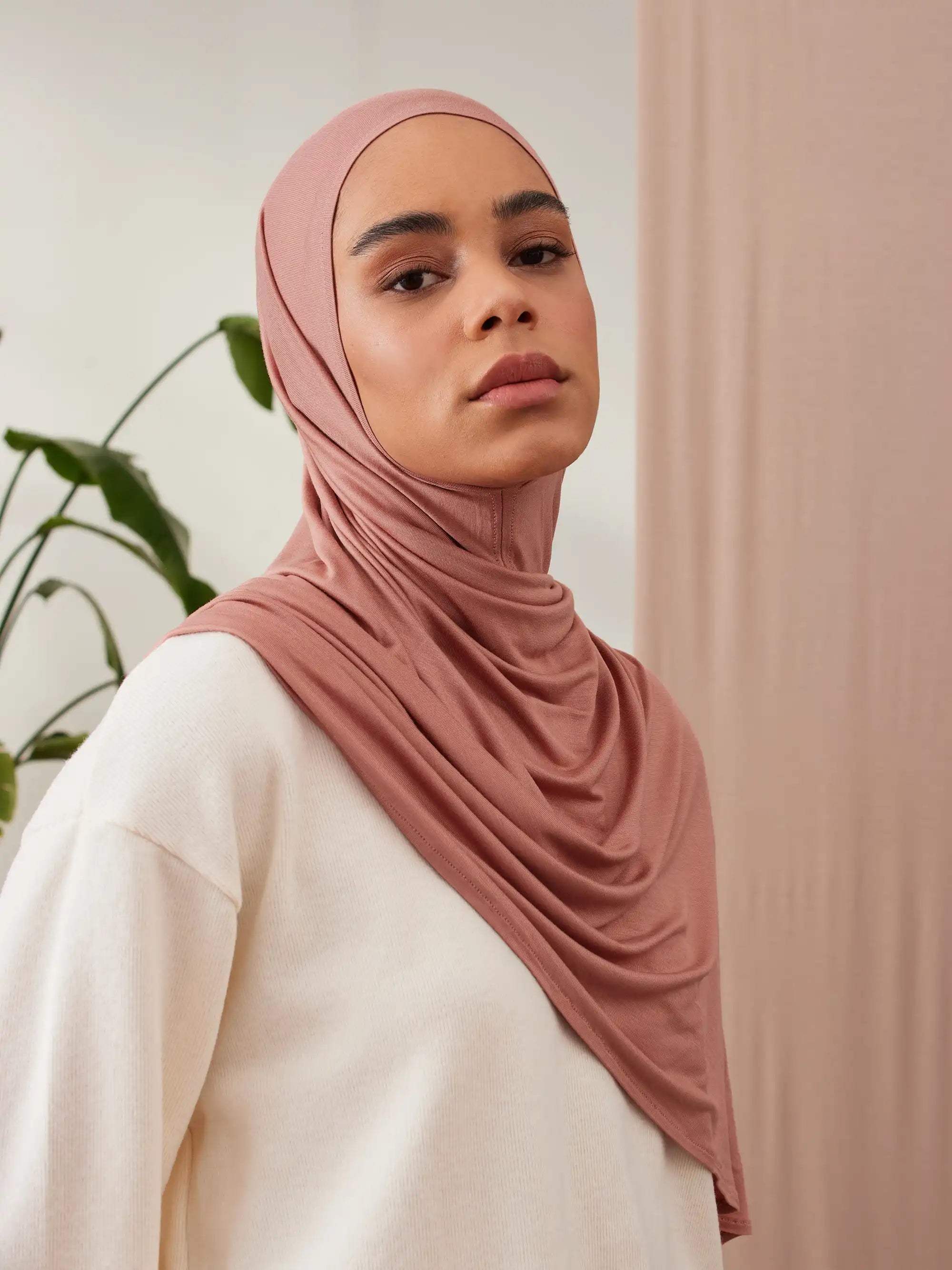 Instant Premium Jersey Hijabs - Terracotta