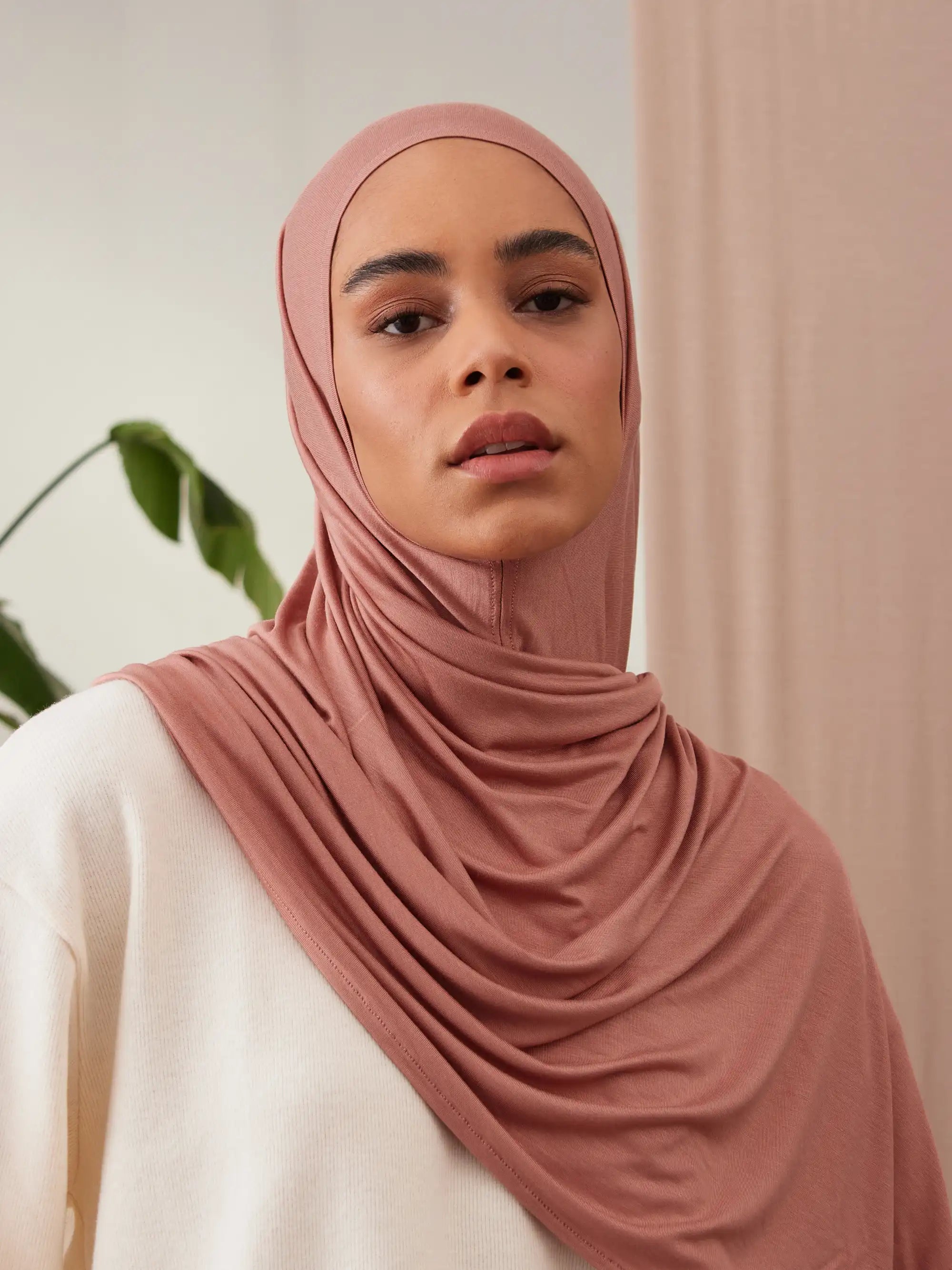 Instant Premium Jersey Hijabs - Terracotta