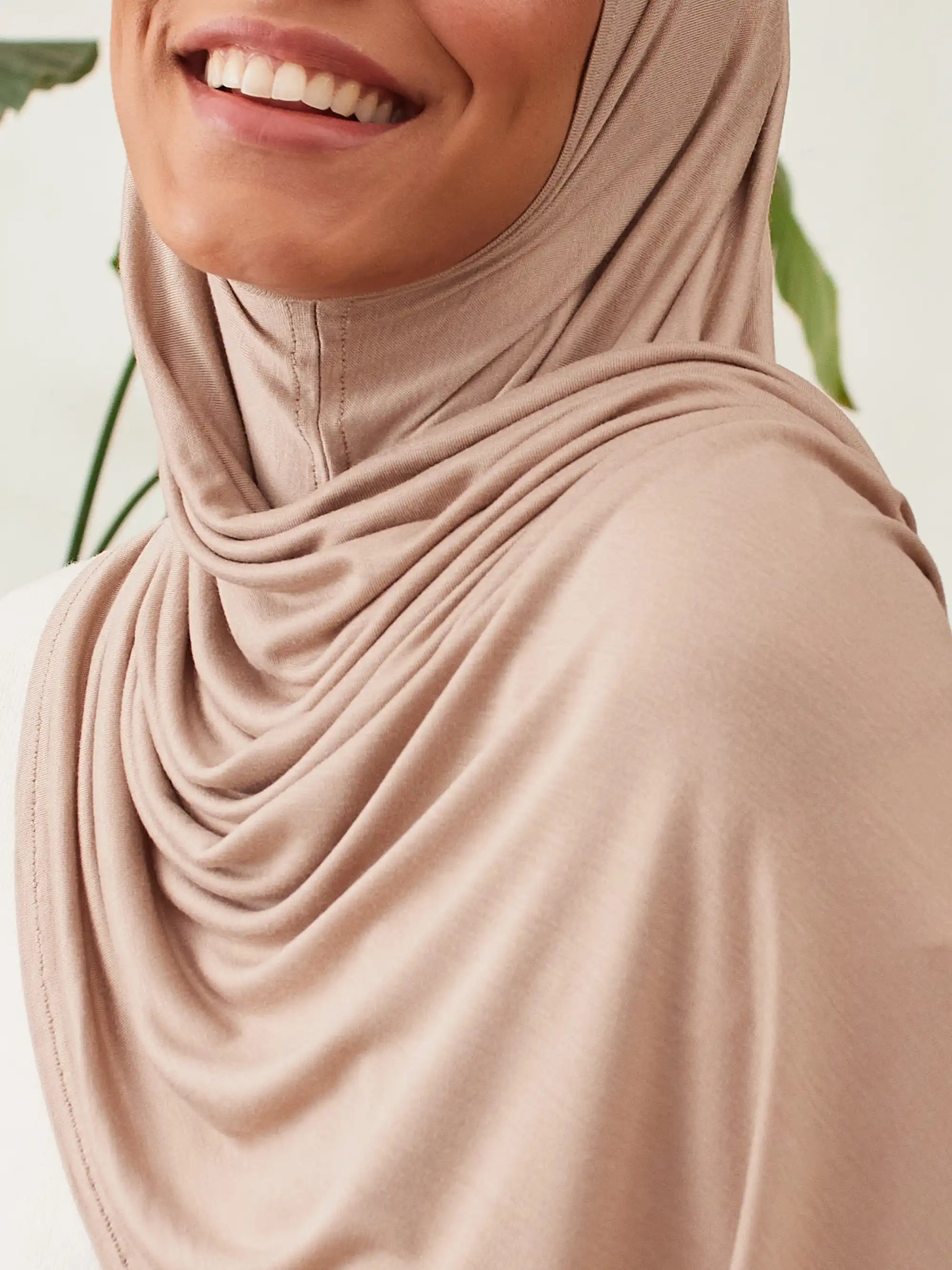 Small Instant Premium Jersey Hijabs - Warm Sand