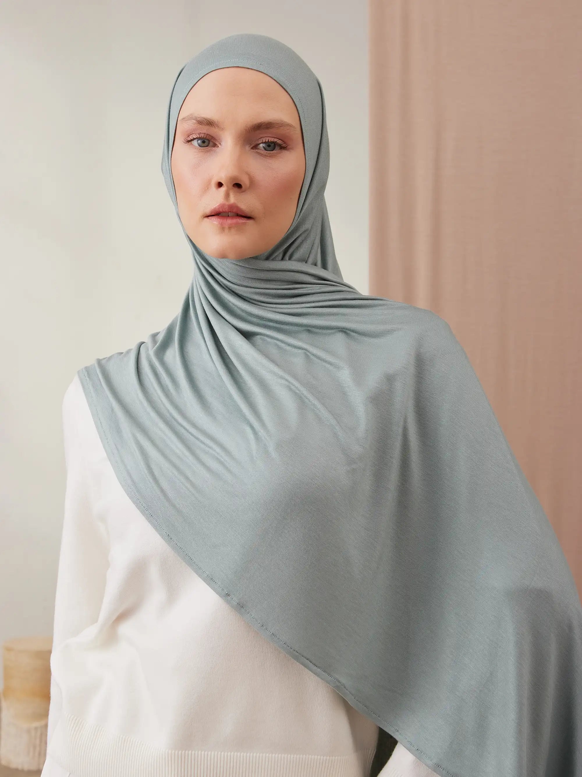 Small Instant Premium Jersey Hijabs - Mint