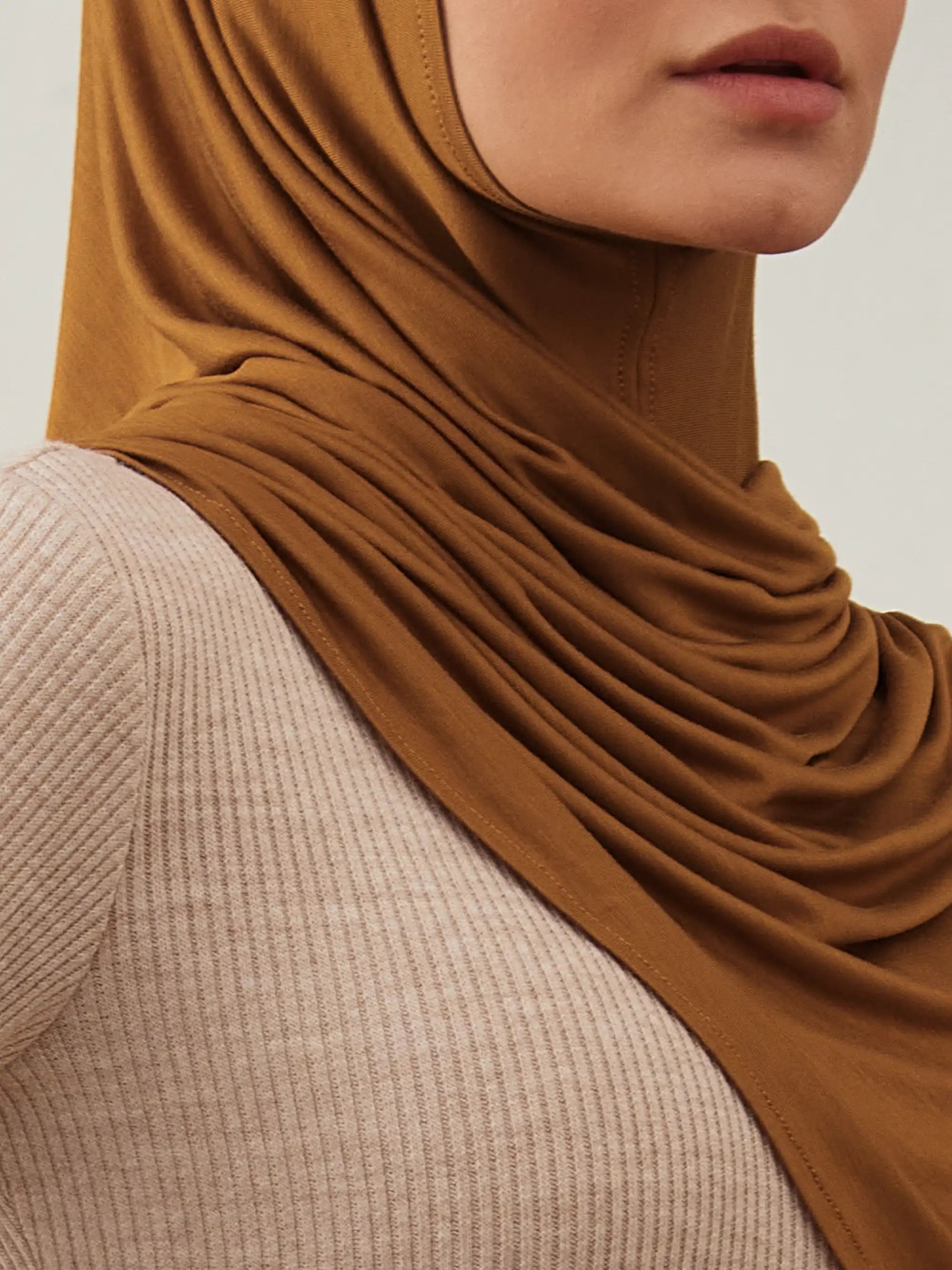 Small Instant Premium Jersey Hijabs - Bronze