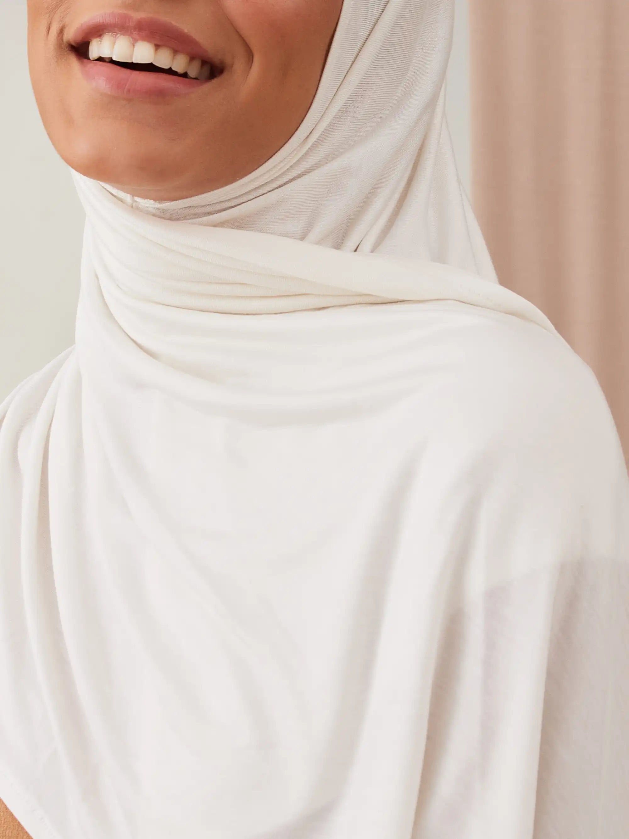 Instant Premium Jersey Hijabs - Ivory