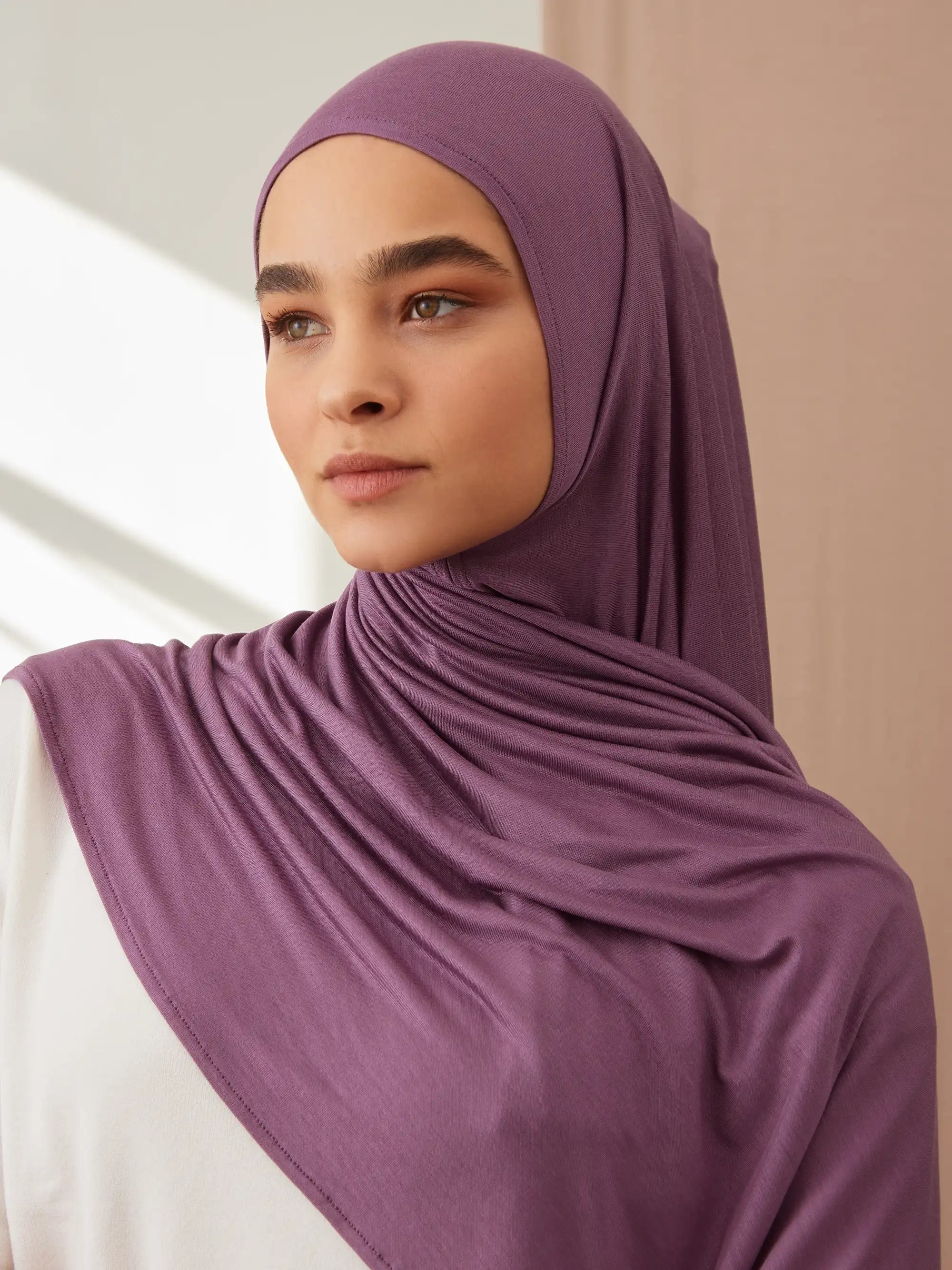 Small Instant Premium Jersey Hijabs - Orchid