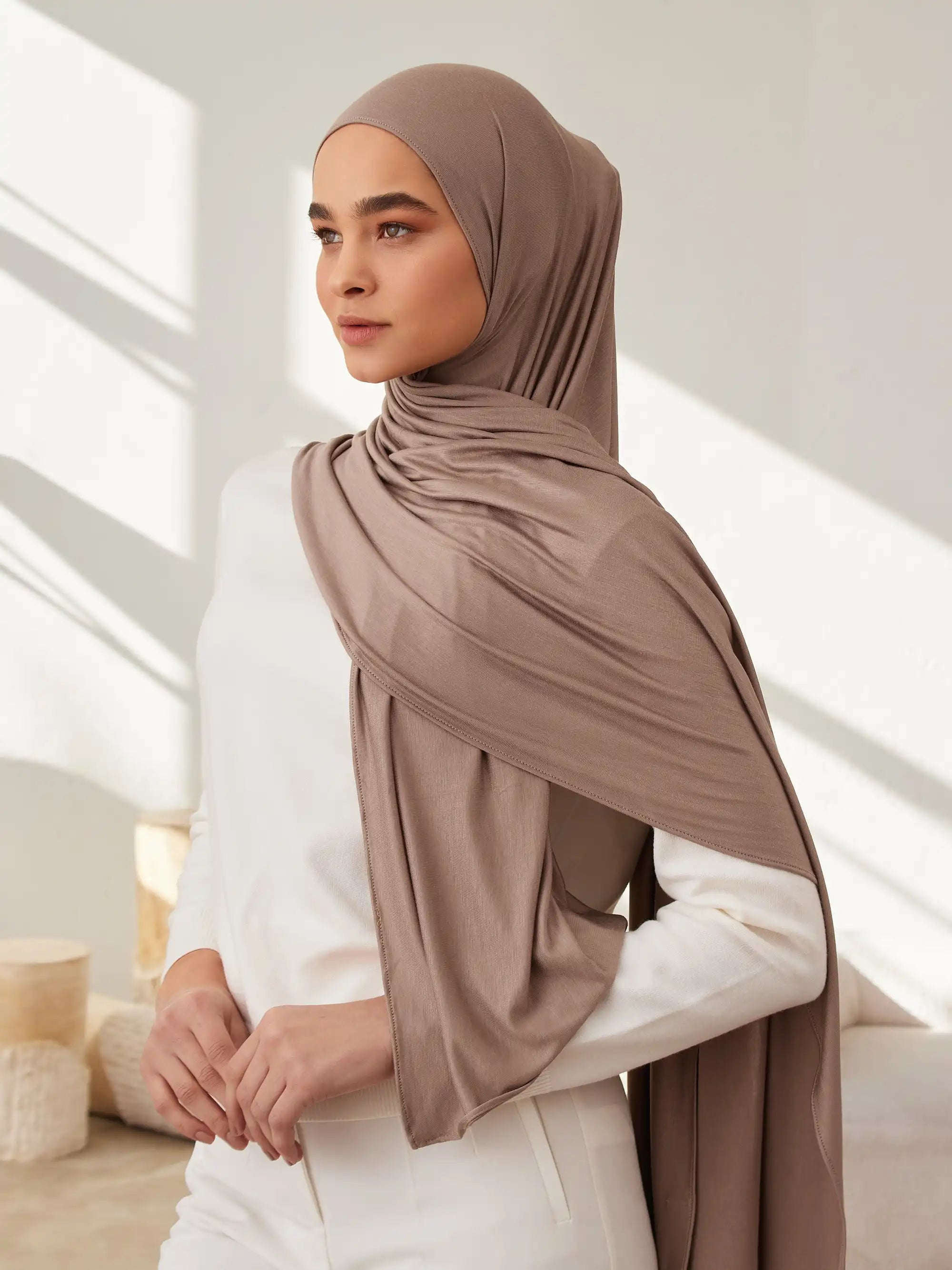 Small Premium Jersey Hijab - Desert