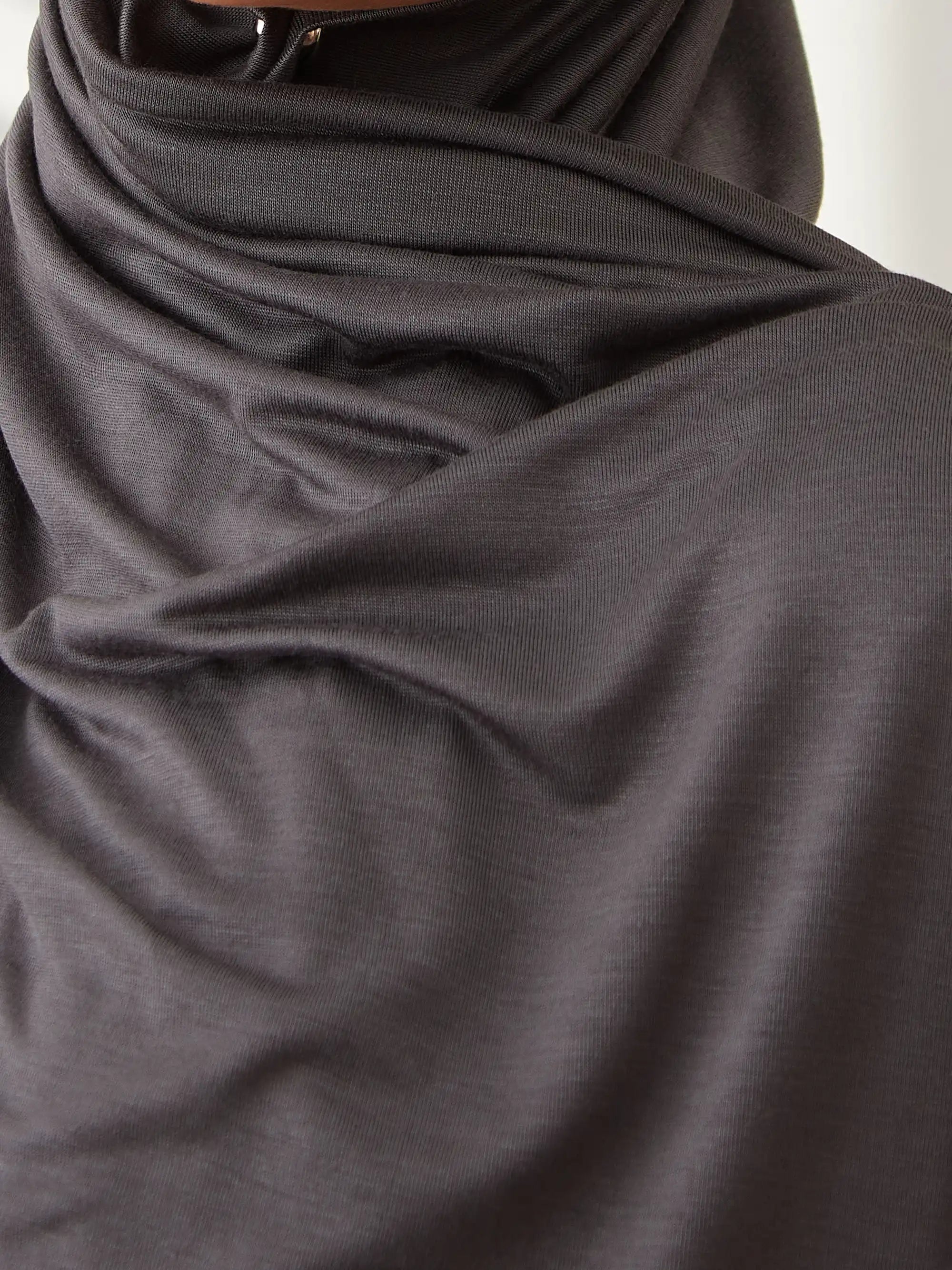 Small Premium Jersey Hijab - Dark Grey