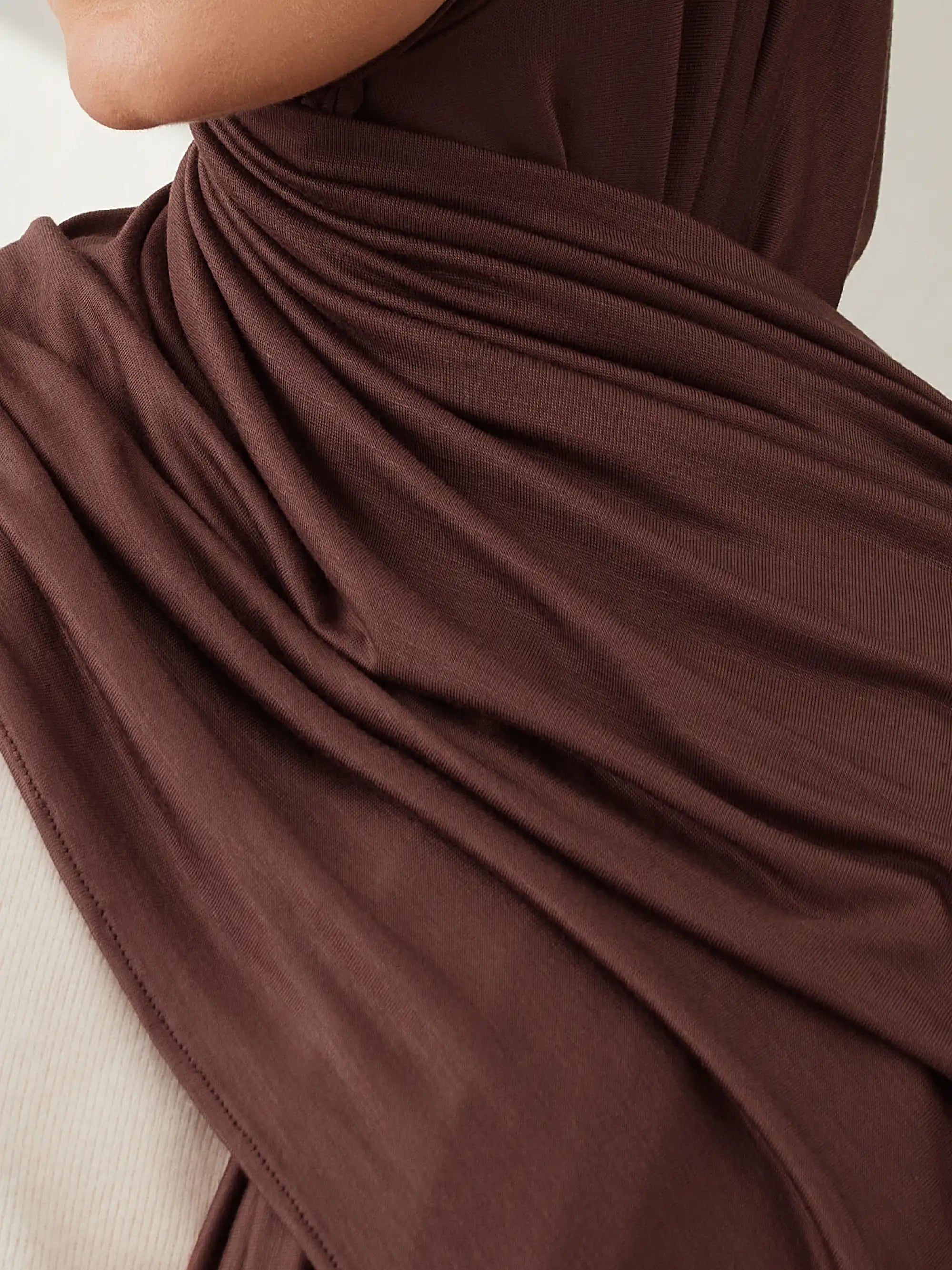 Premium Jersey Hijab - Mocha