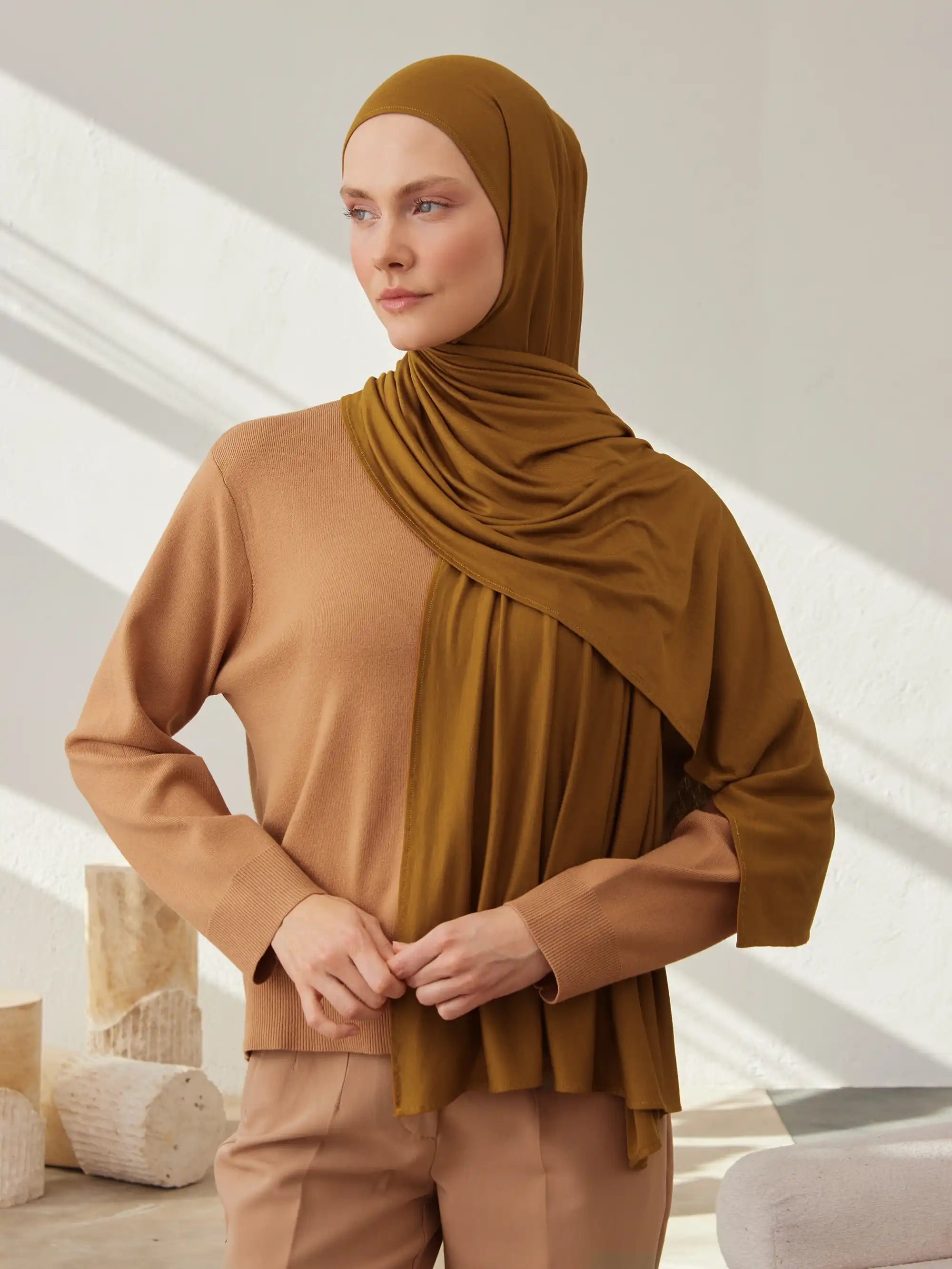 Premium Jersey Hijab - Bronze