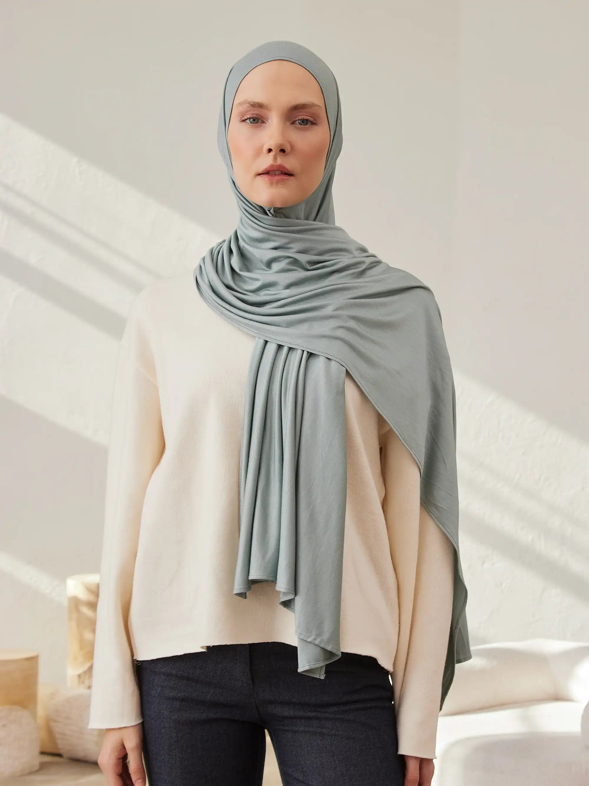 Small Premium Jersey Hijab - Mint