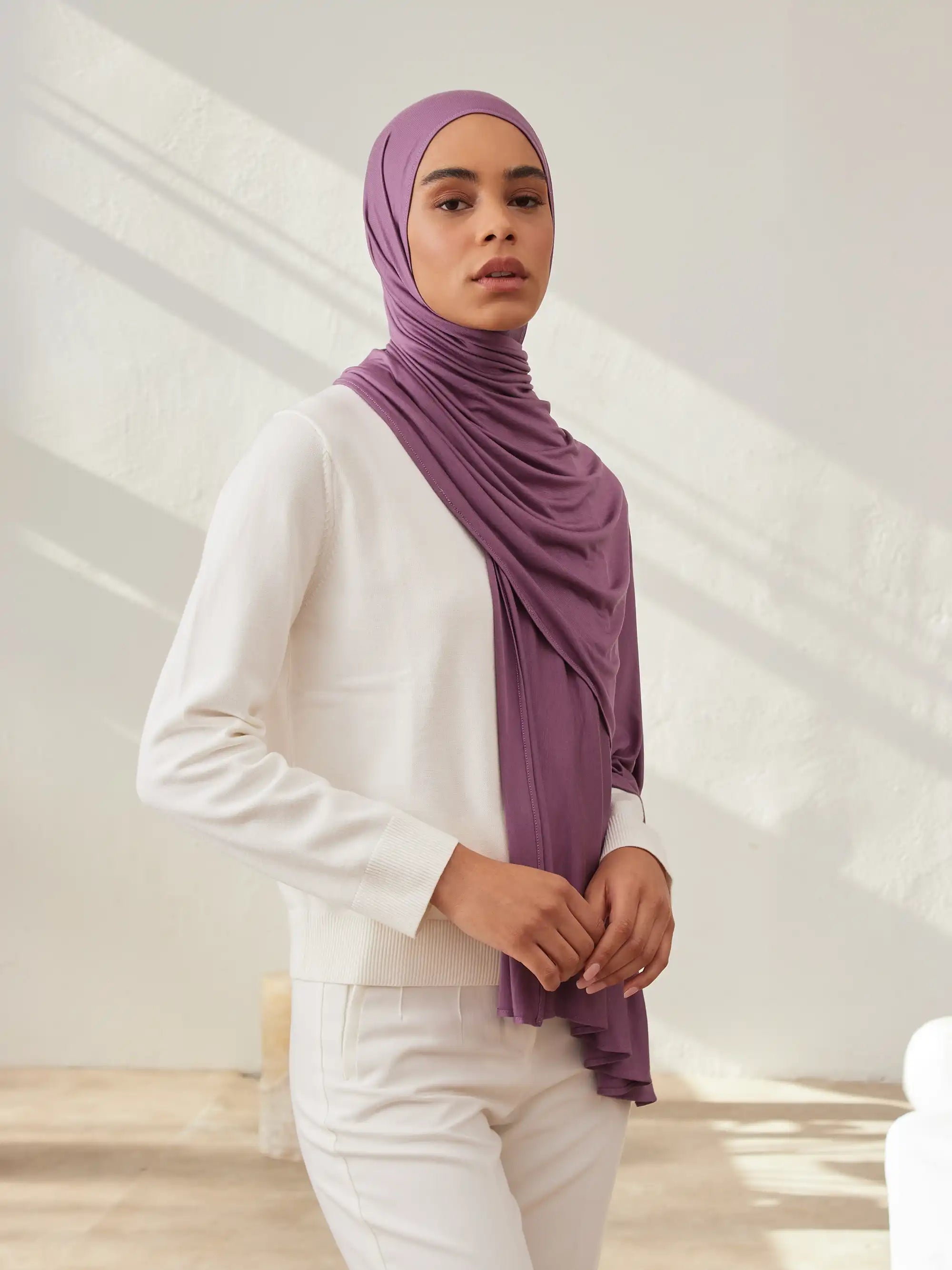 Small Premium Jersey Hijab - Orchid