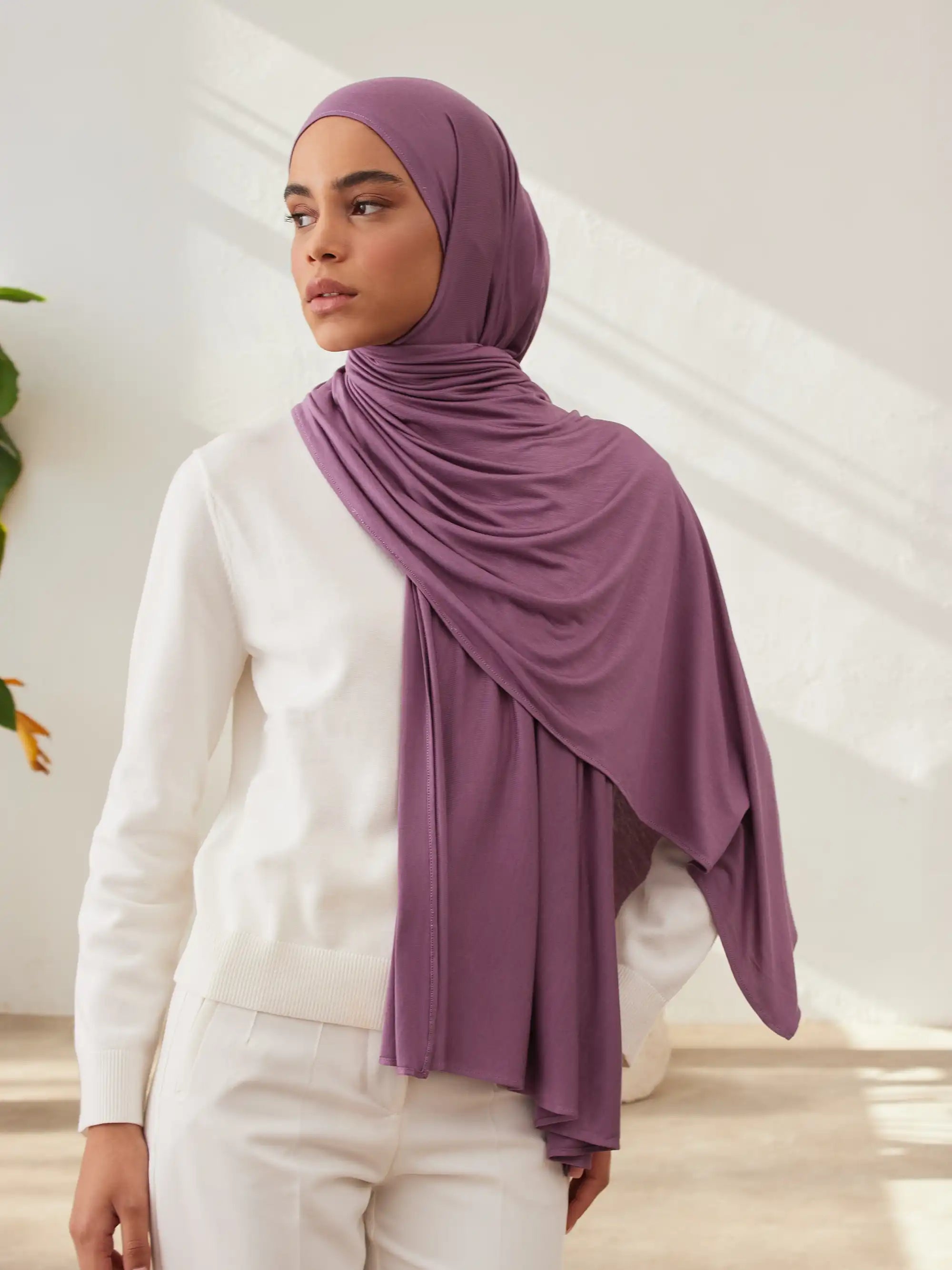 Premium Jersey Hijab - Orchid