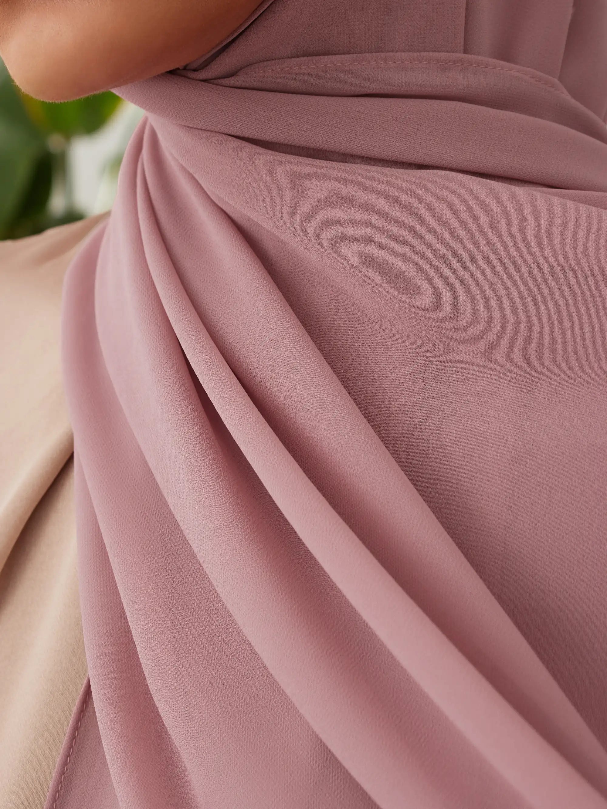 Small Luxury Chiffon Hijab - Blush