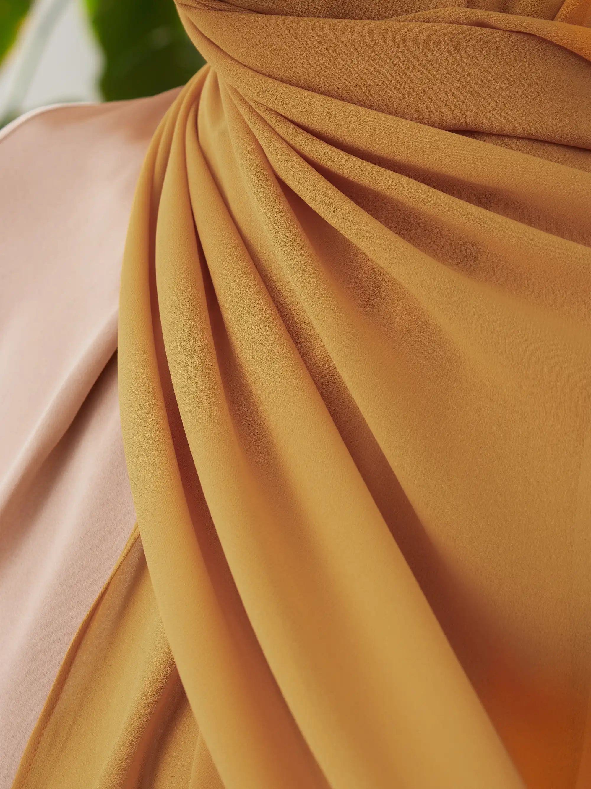 Small Luxury Chiffon Hijab - Mustard